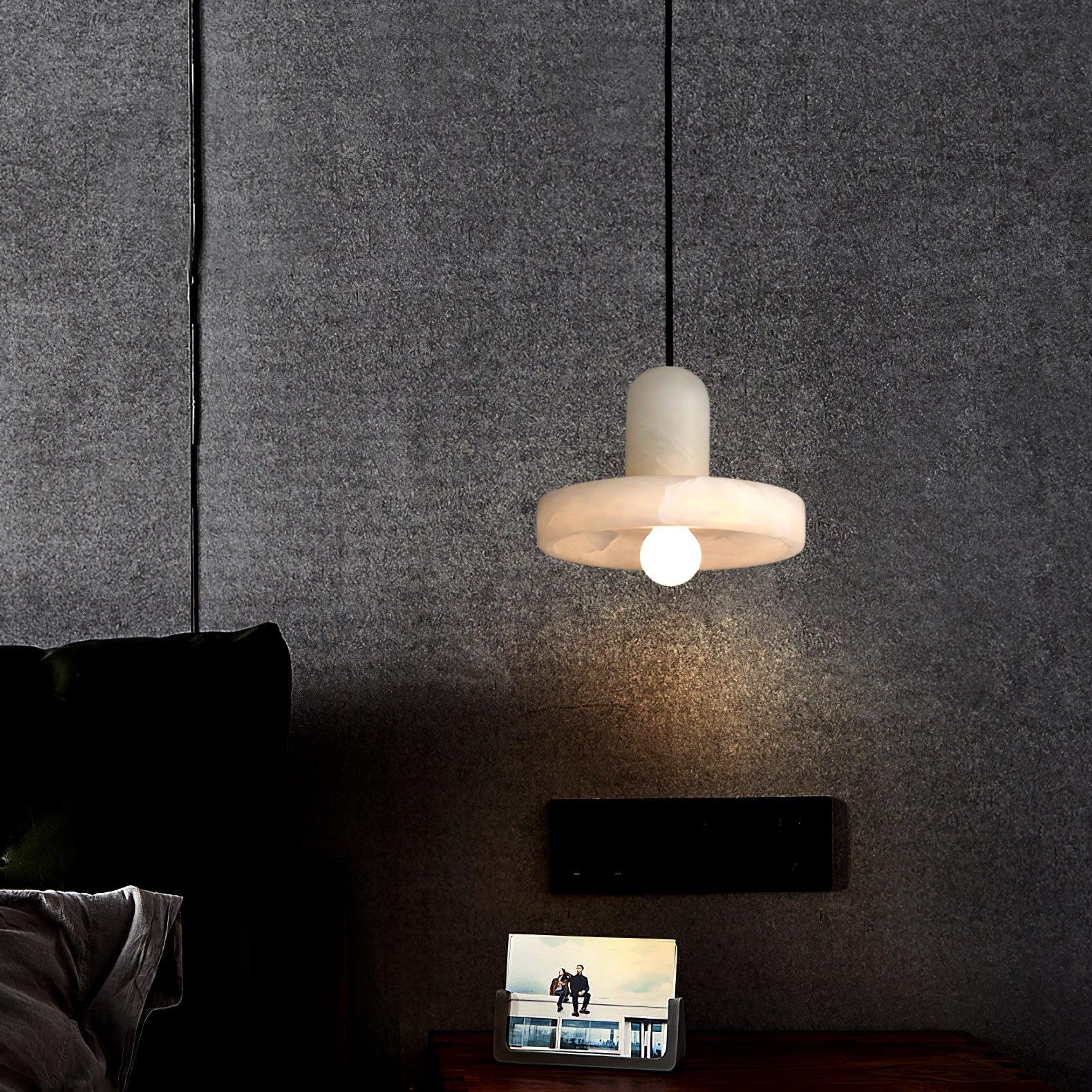 Ritta Pendant Lamp White Alabaster Vintage