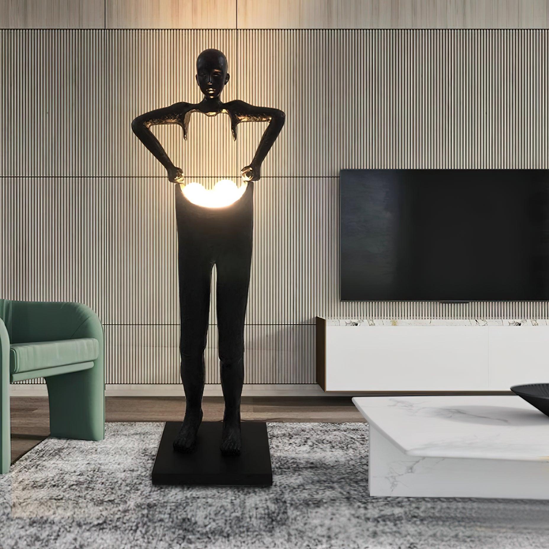 Vamiryra Sculptural Black Floor Lamp - Letslighting