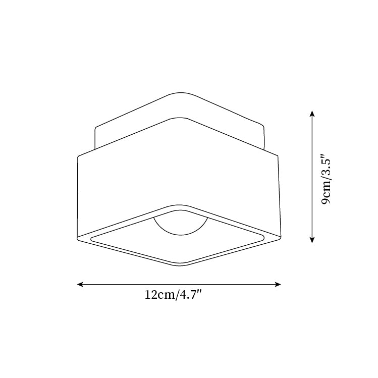 Vellin Travertine Square Flush Mount Ceiling Light