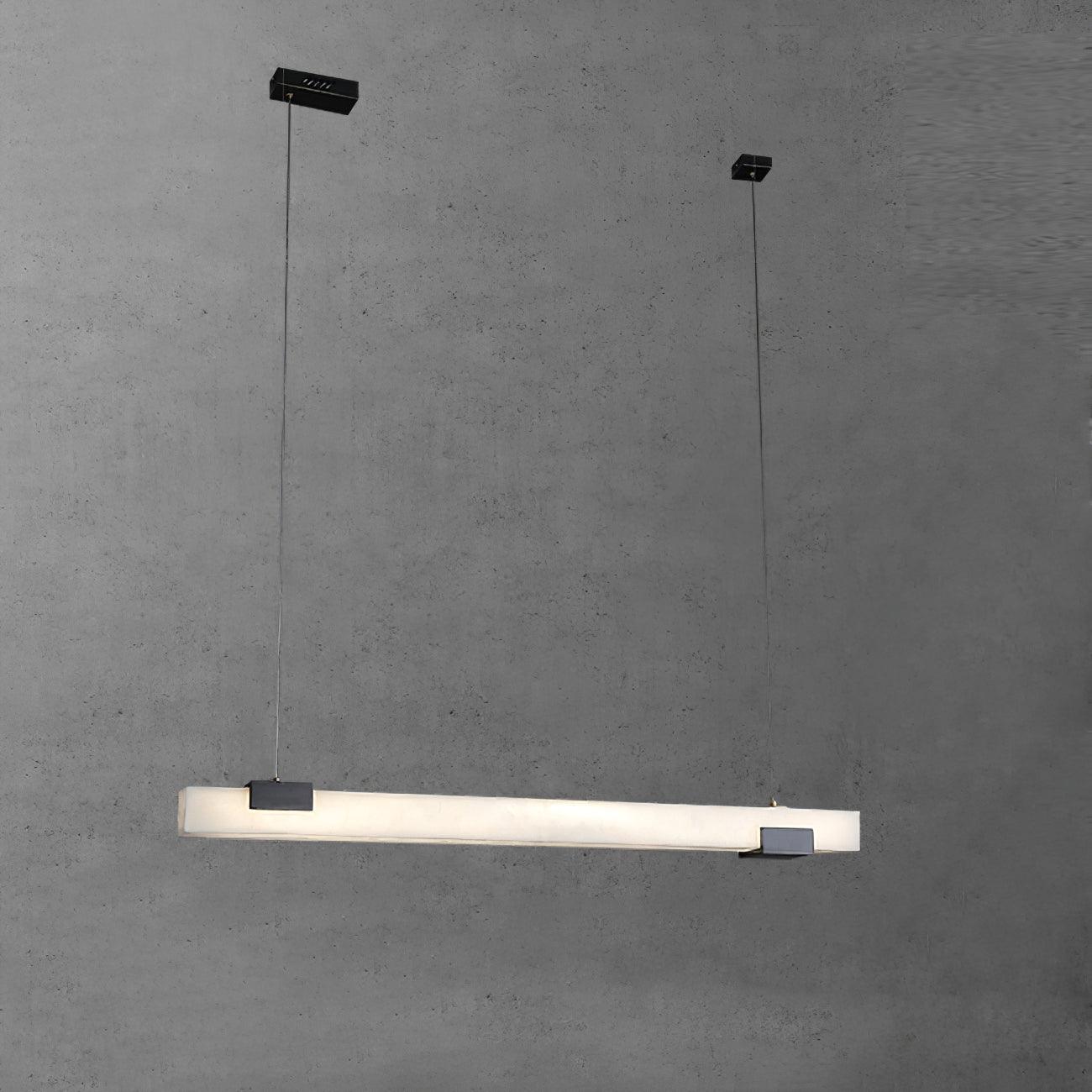 Kaelen Minimalist Alabaster Linear Pendant Light - Letslighting