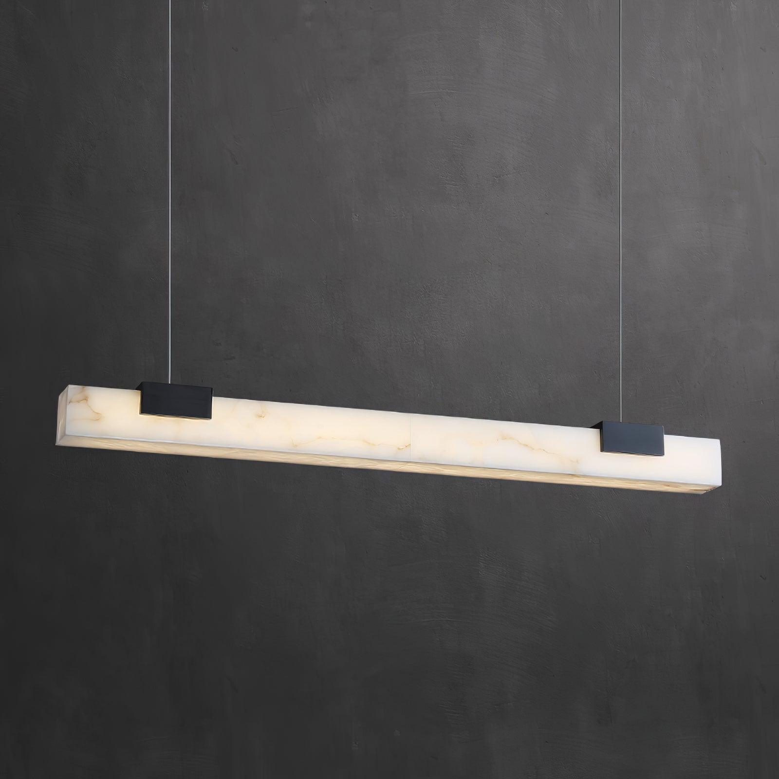 Kaelen Minimalist Alabaster Linear Pendant Light - Letslighting