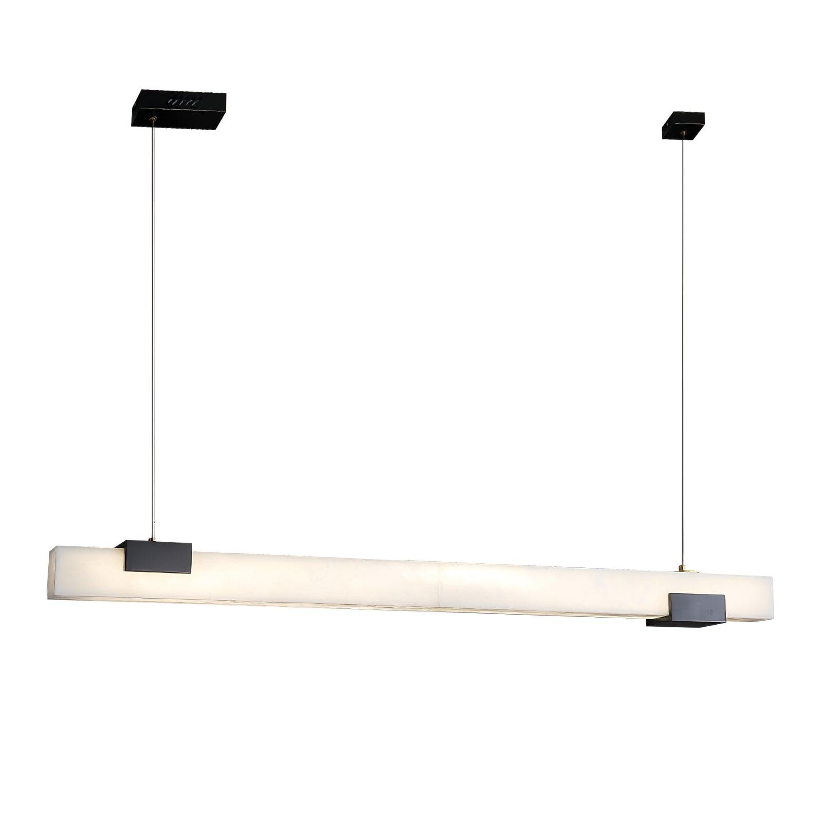 Kaelen Minimalist Alabaster Linear Pendant Light - Letslighting