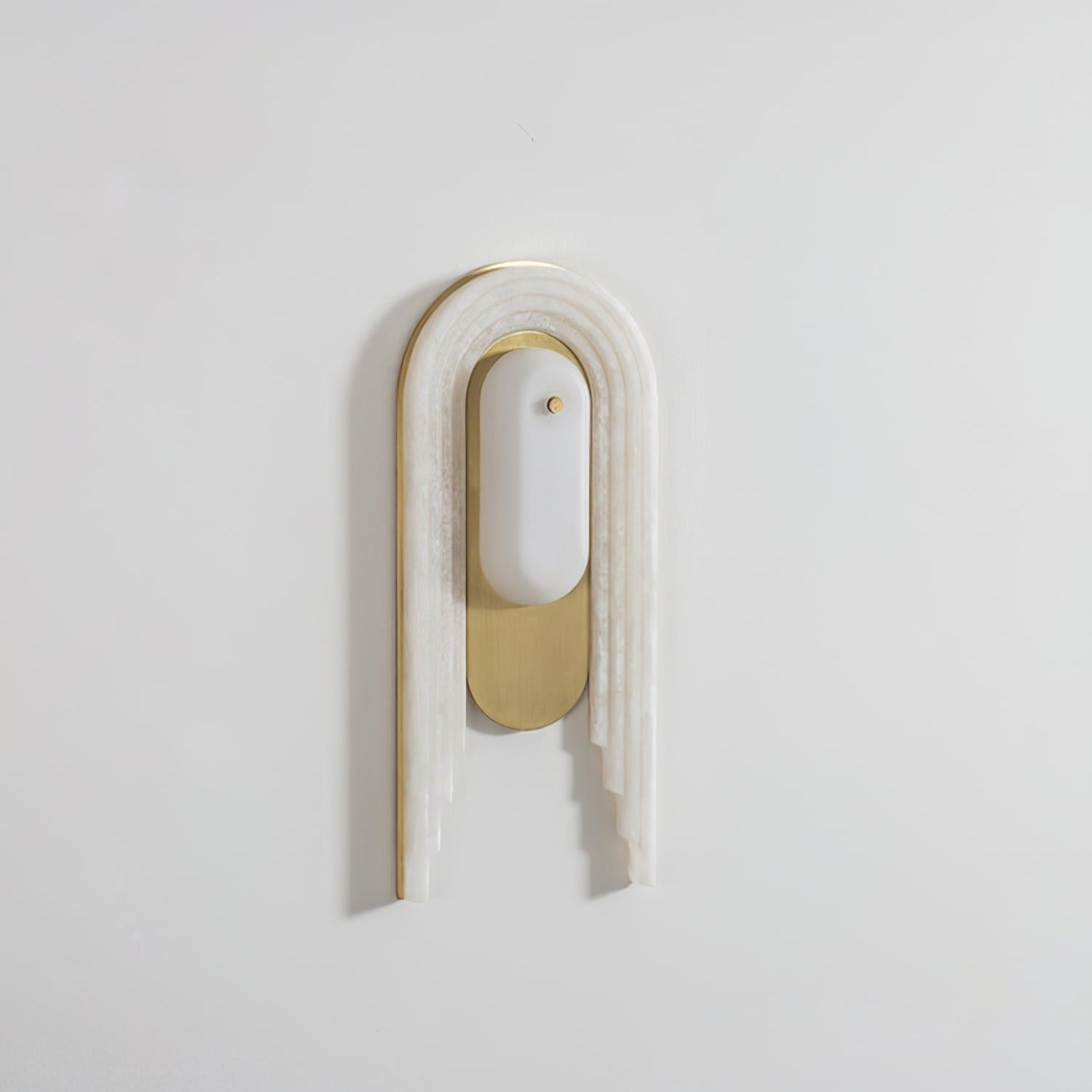 Sytalion Arch Alabaster Wall Light - Letslighting