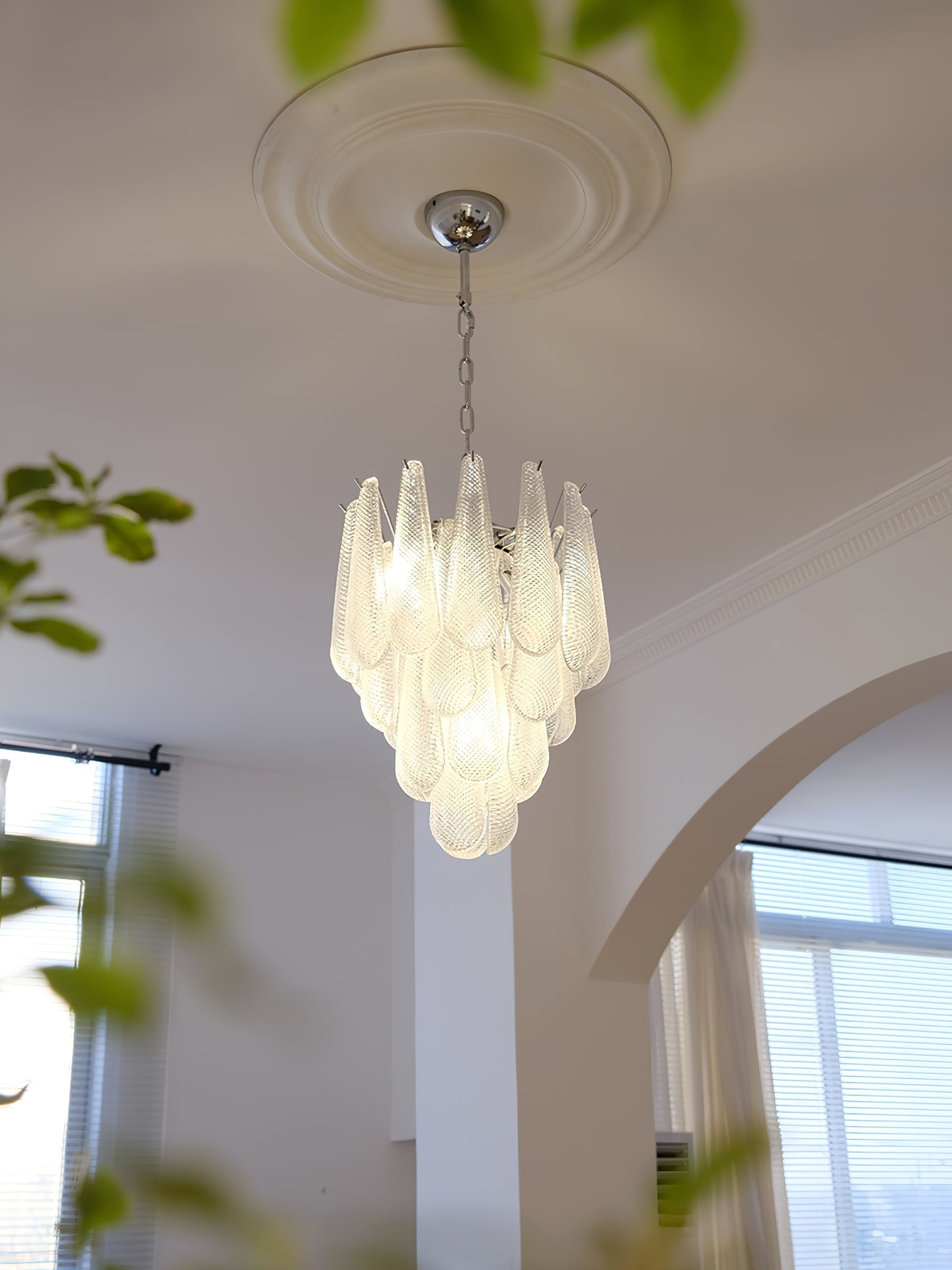 Case Chandelier Glass Droplet Cascade - Letslighting