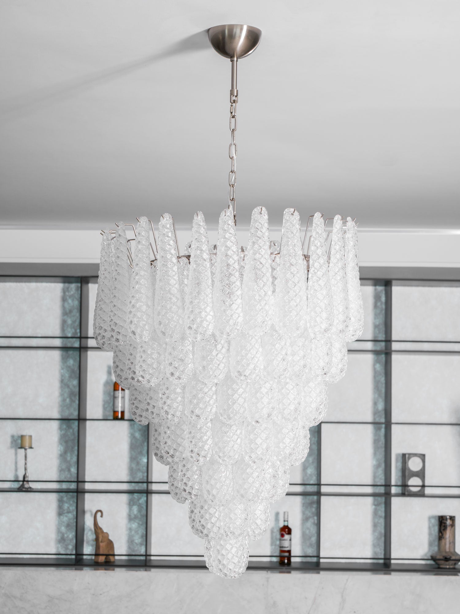 Case Chandelier Glass Droplet Cascade - Letslighting