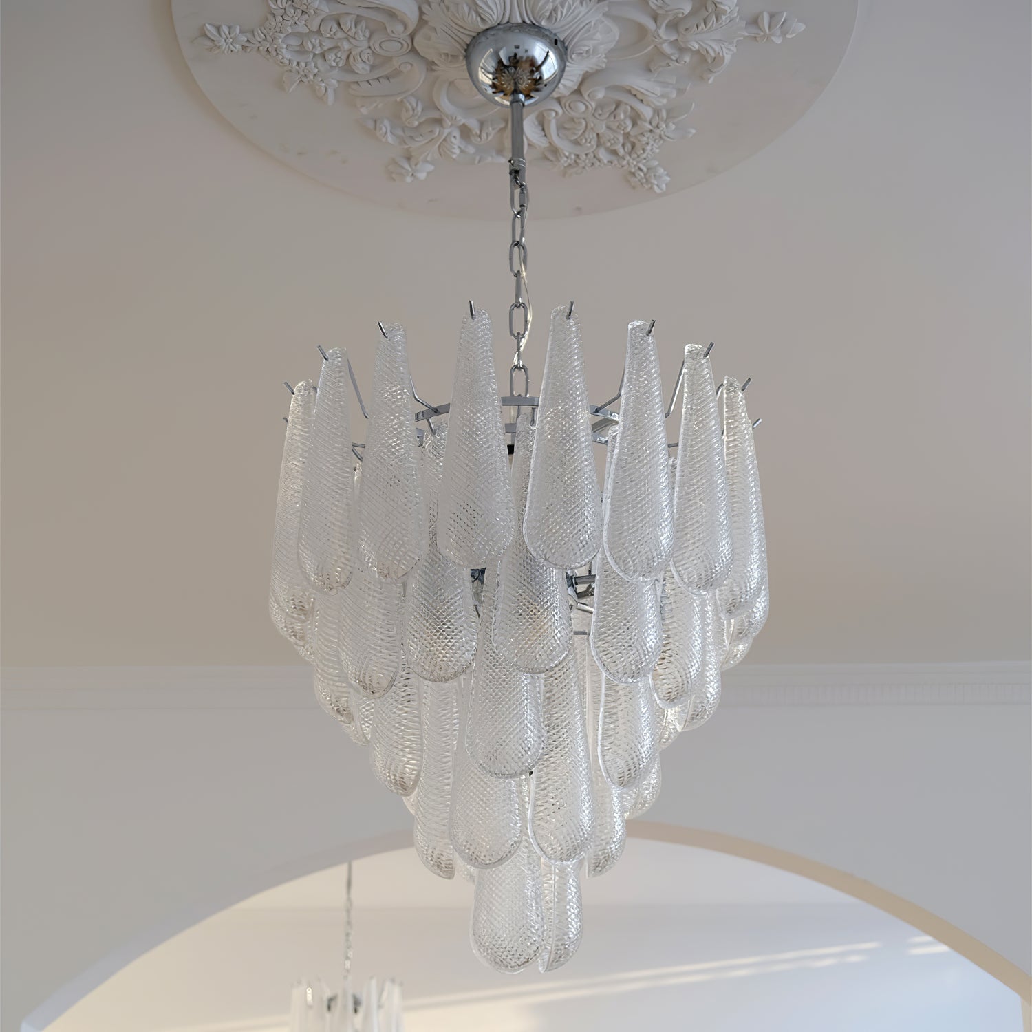 Case Chandelier Glass Droplet Cascade - Letslighting
