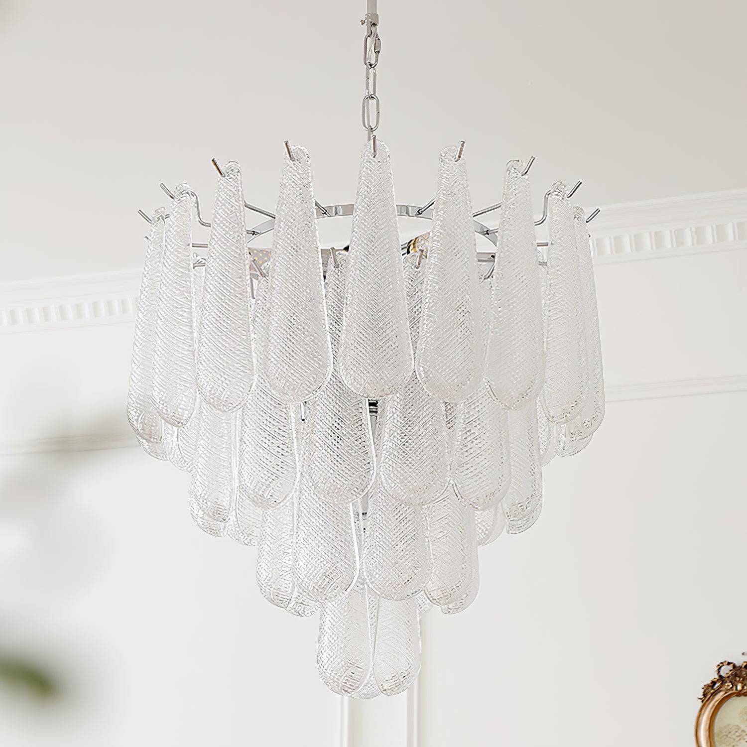 Case Chandelier Glass Droplet Cascade - Letslighting