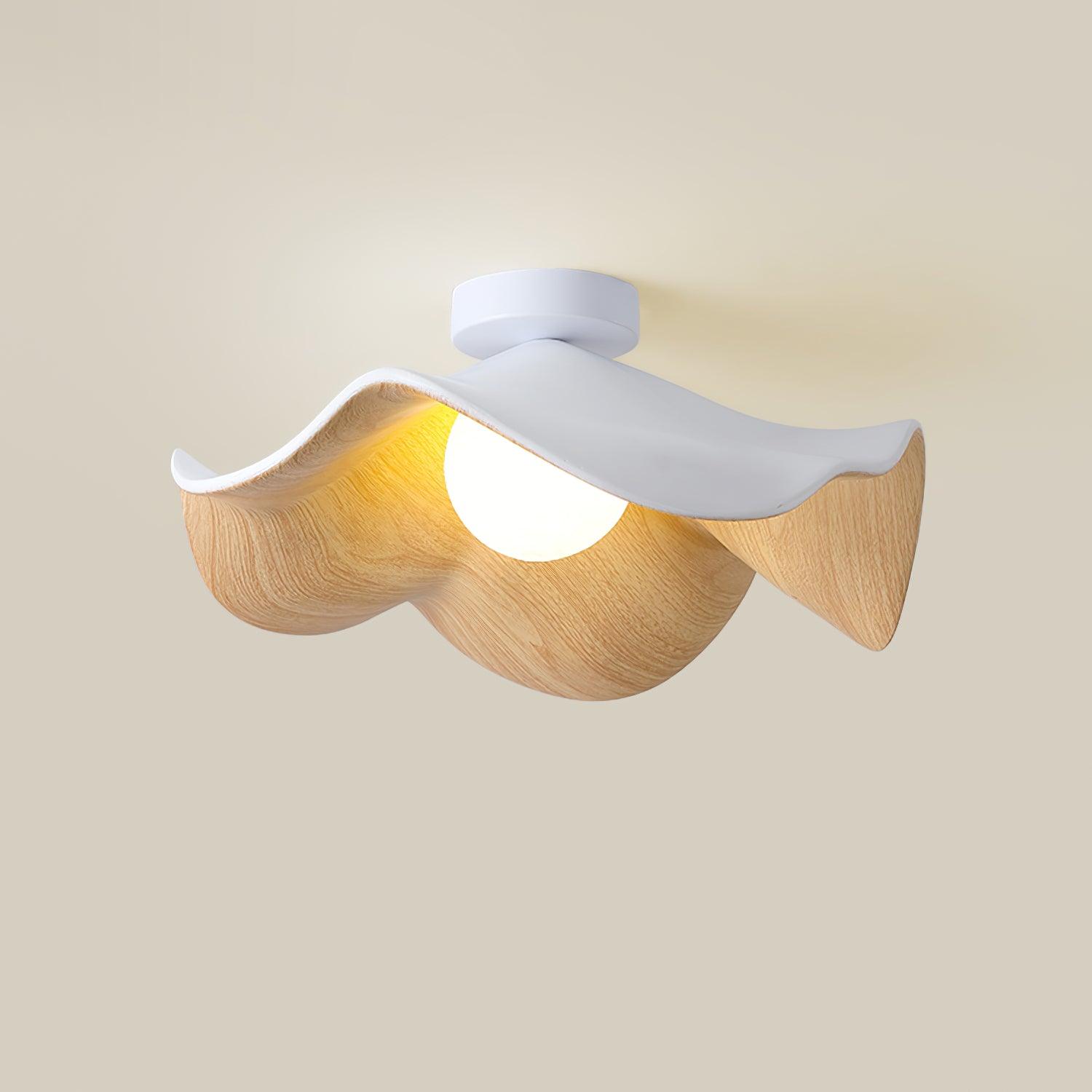 Muto Ceiling Light Wood Black&White