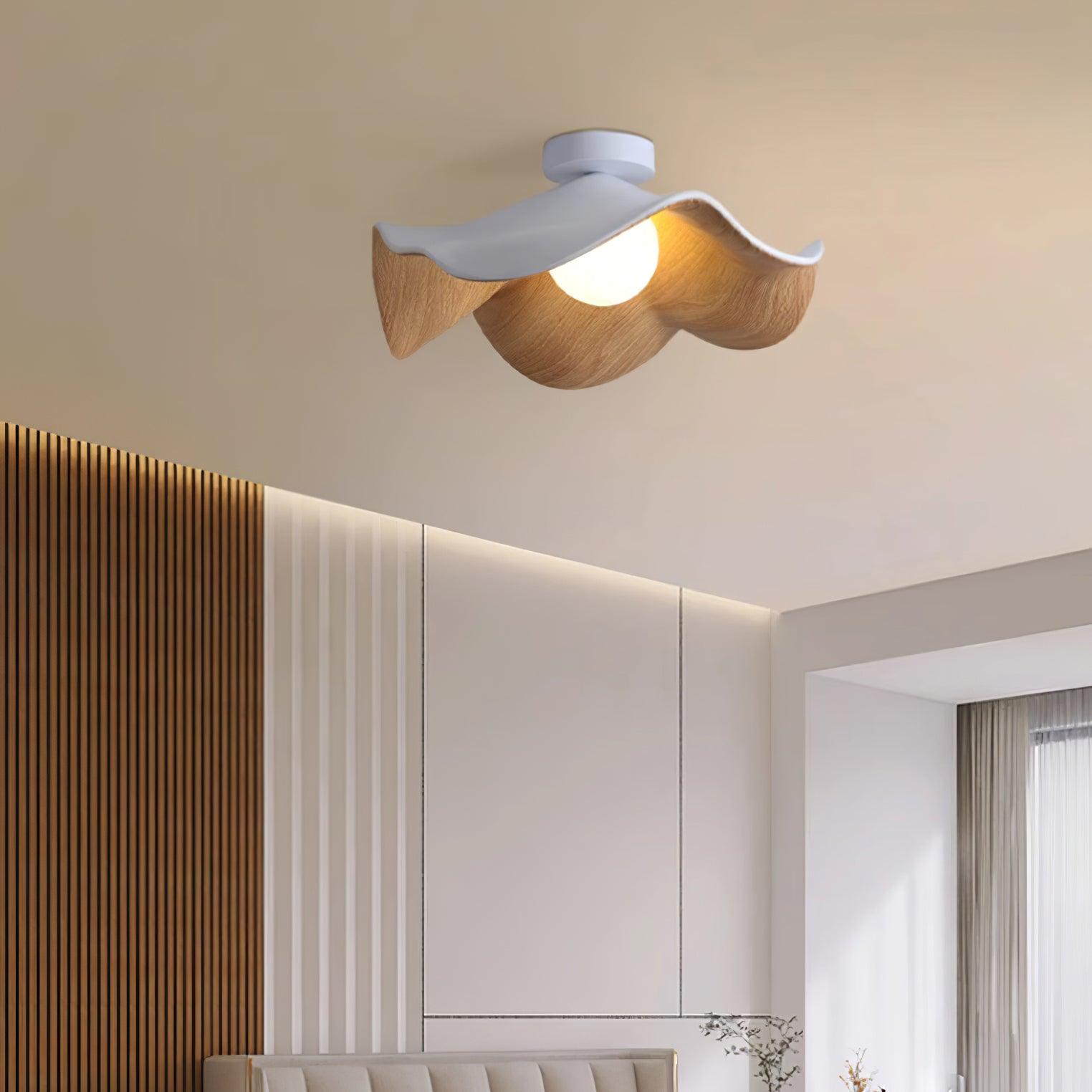 Muto Ceiling Light Wood Black&White