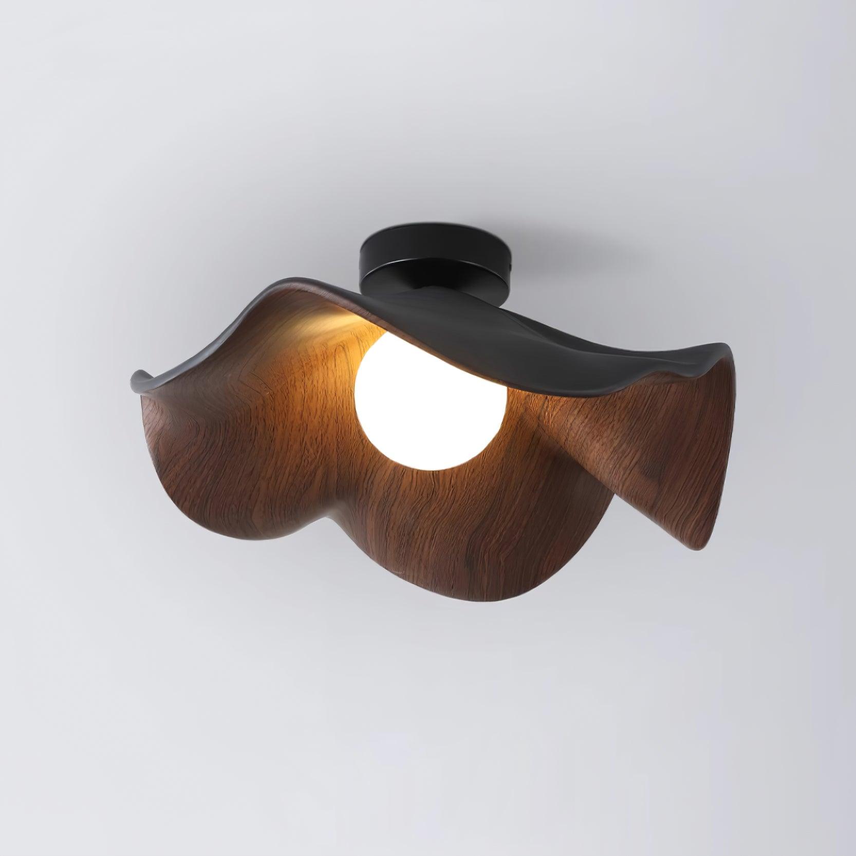 Muto Ceiling Light Wood Black&White