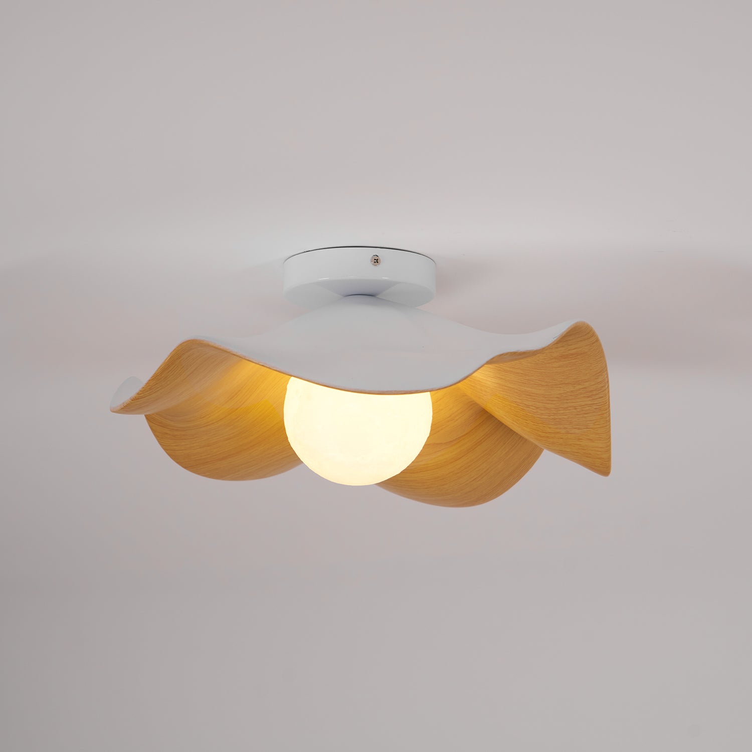 Muto Ceiling Light Wood Black&White
