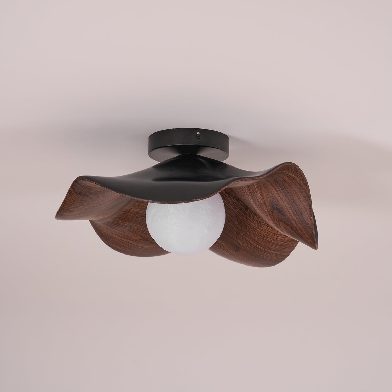 Muto Ceiling Light Wood Black&White