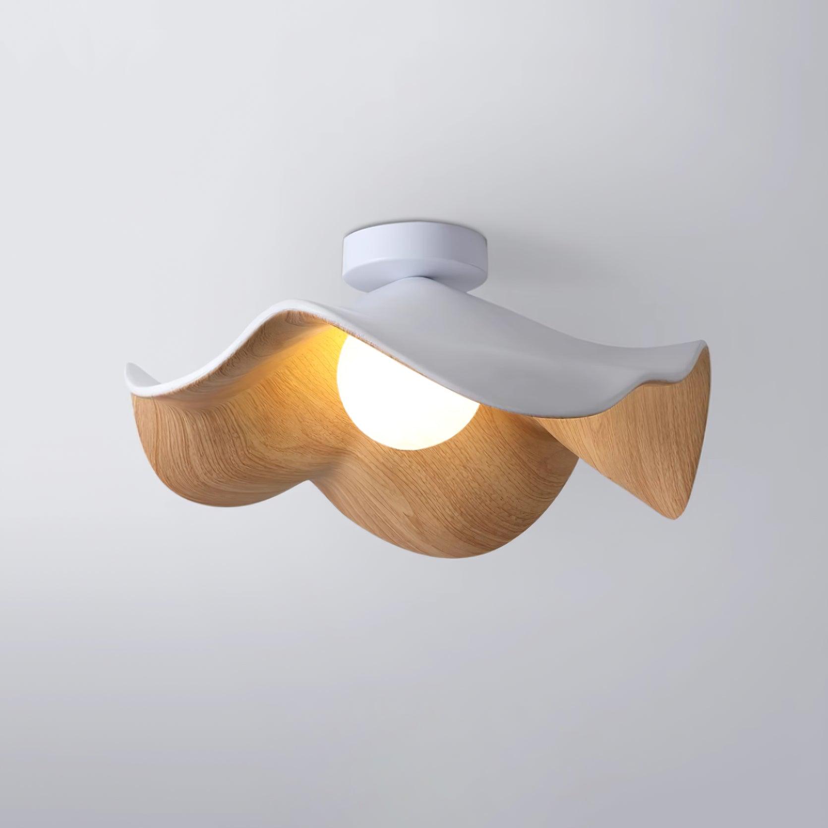Muto Ceiling Light Wood Black&White