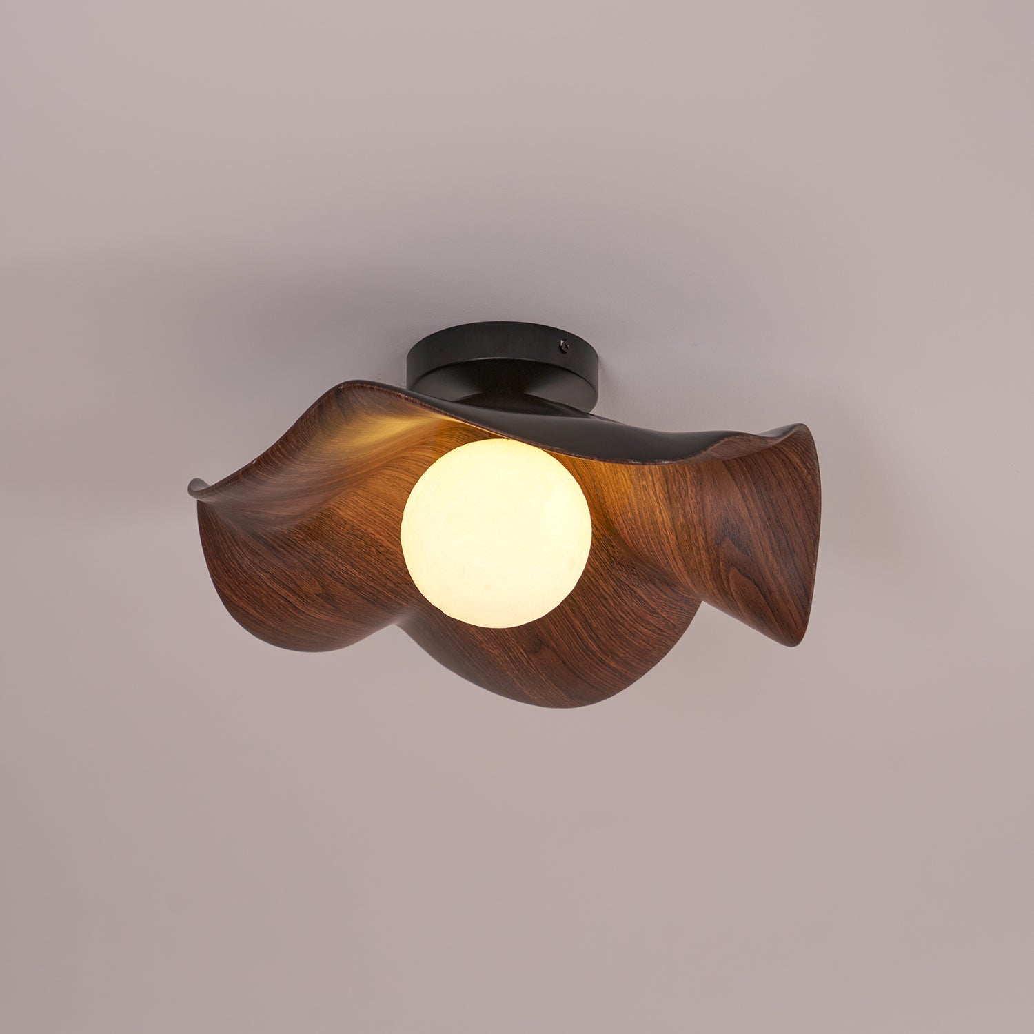 Muto Ceiling Light Wood Black&White