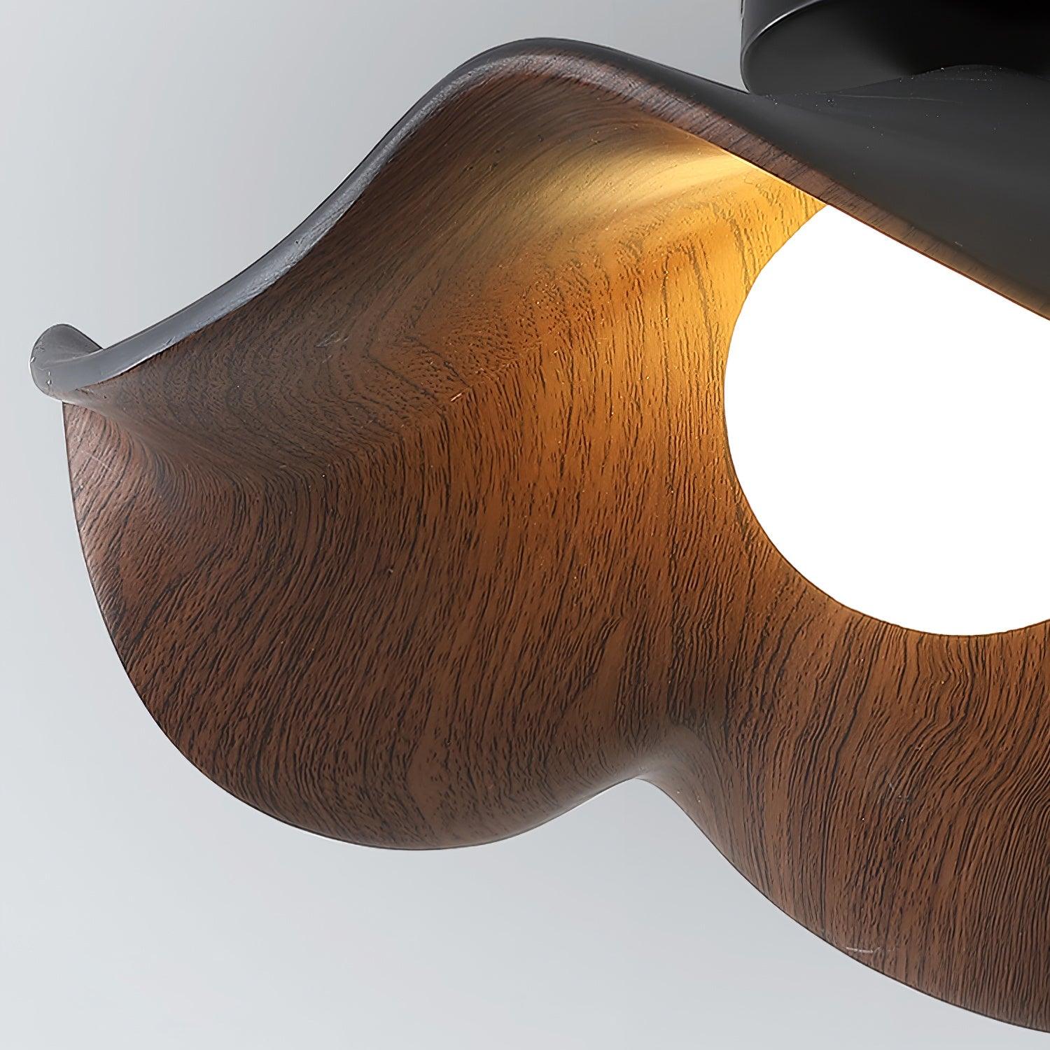 Muto Ceiling Light Wood Black&White