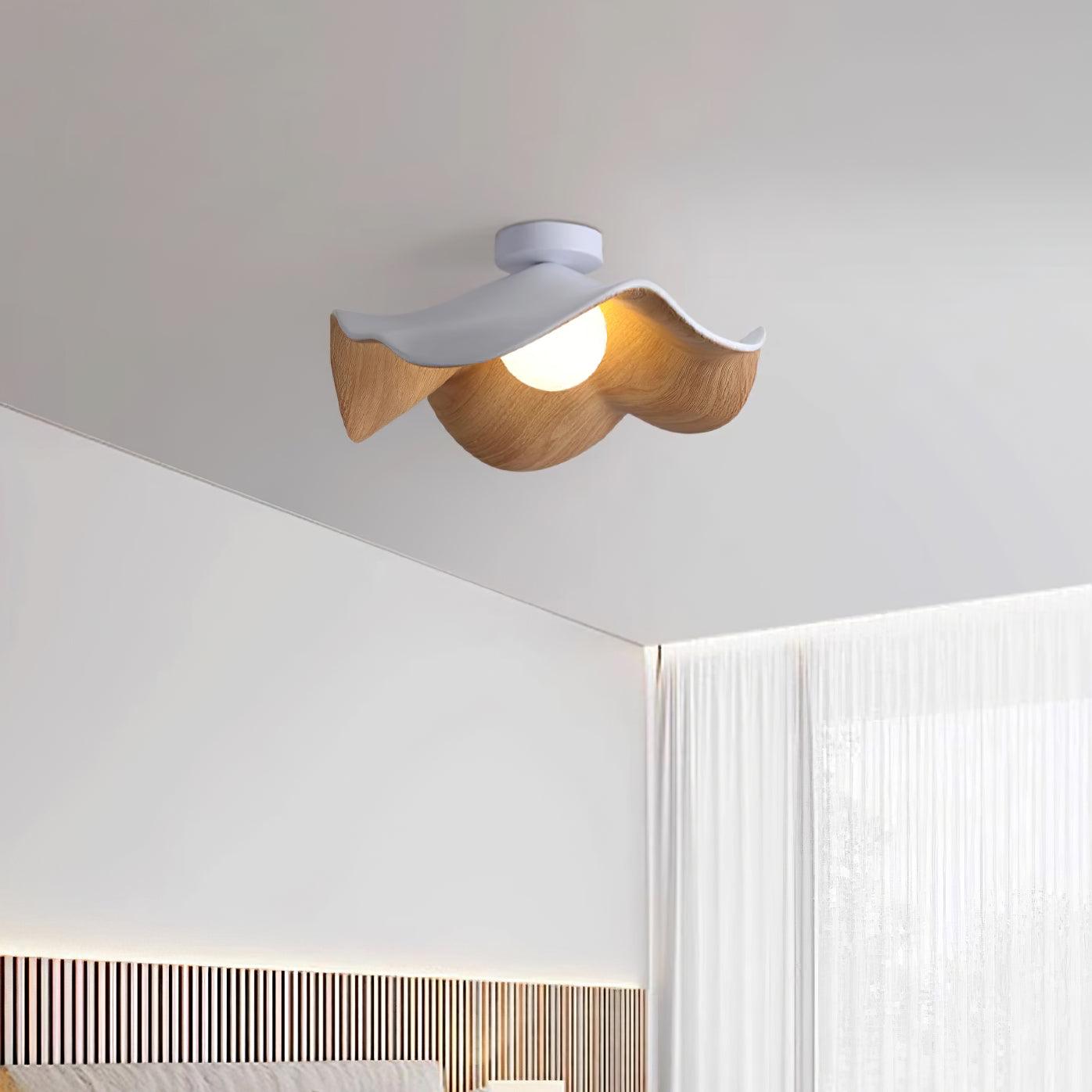 Muto Ceiling Light Wood Black&White