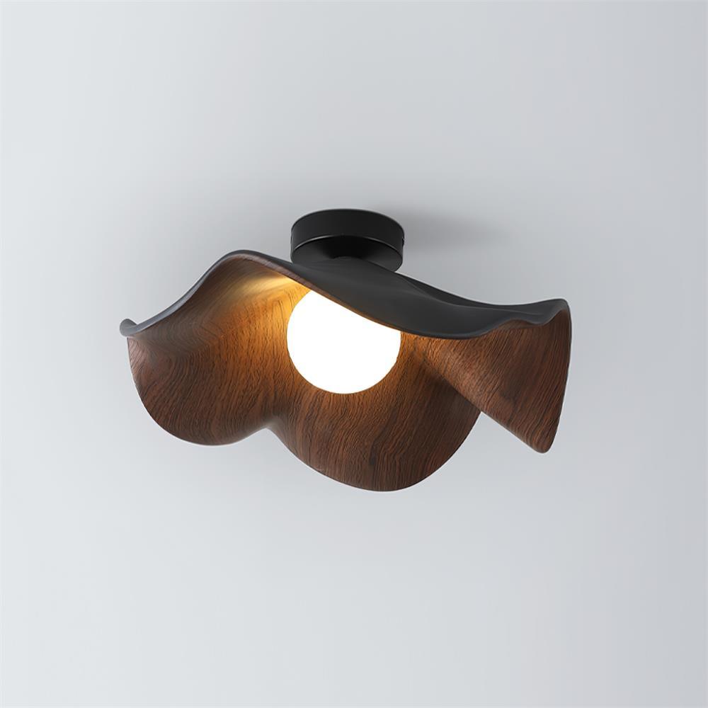 Muto Ceiling Light Wood Black&White