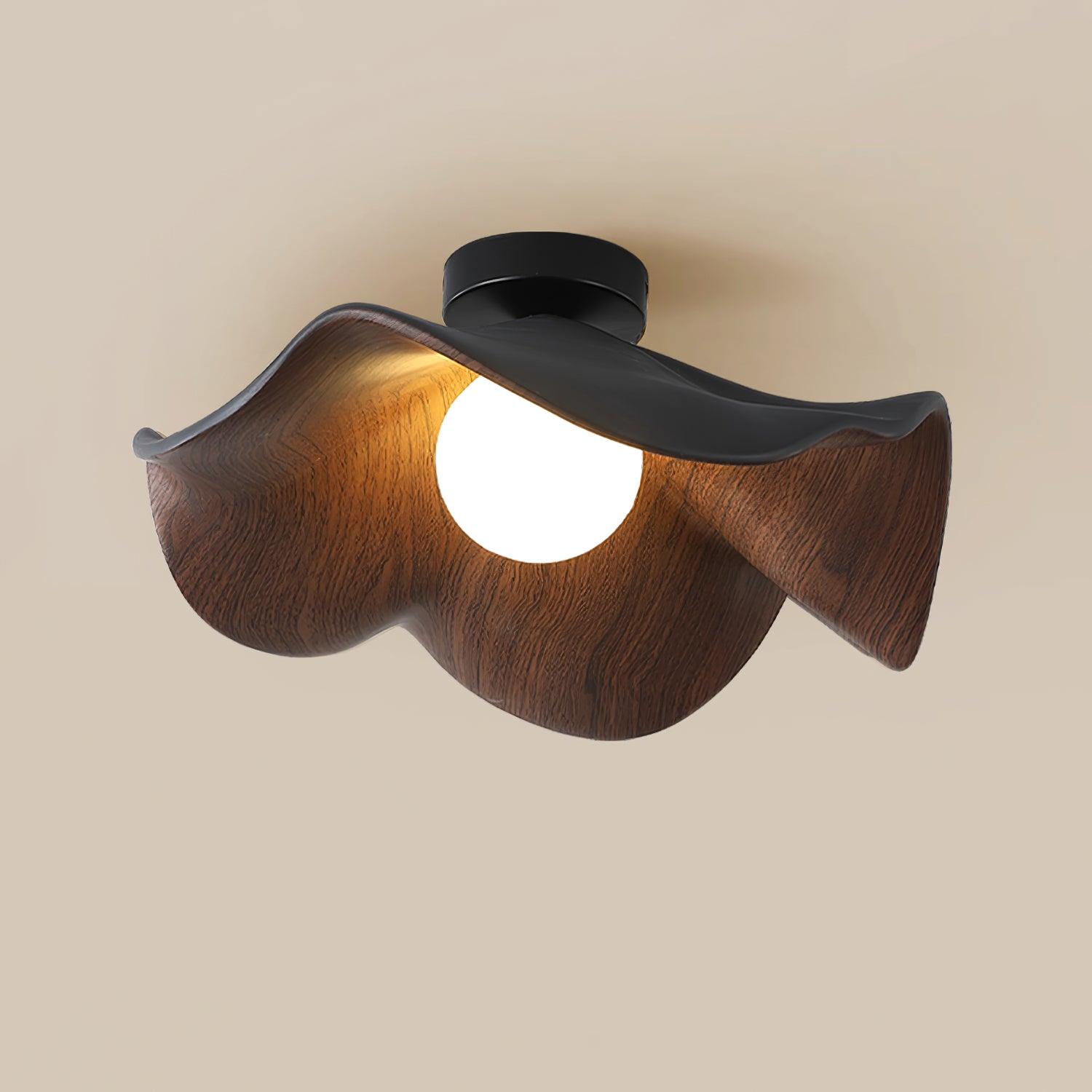 Muto Ceiling Light Wood Black&White