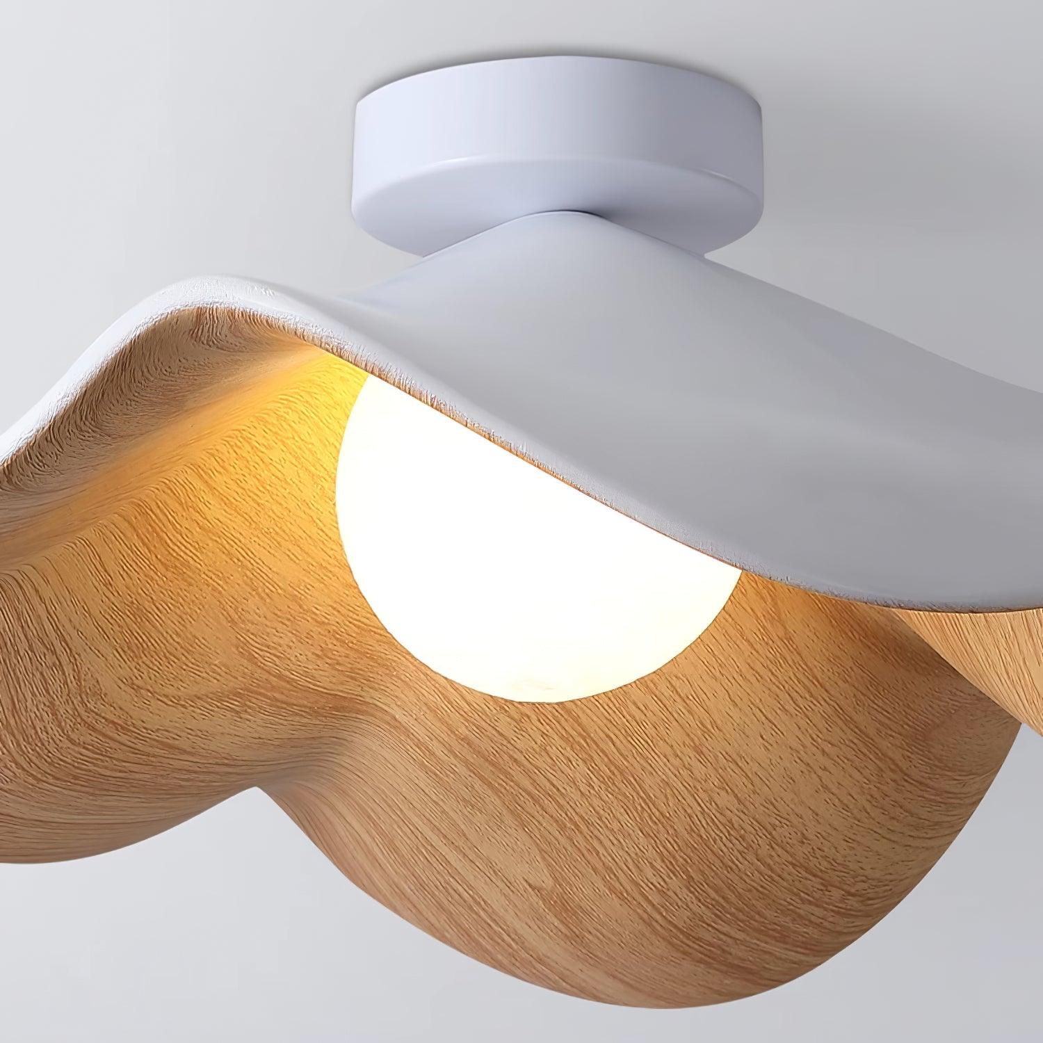 Muto Ceiling Light Wood Black&White