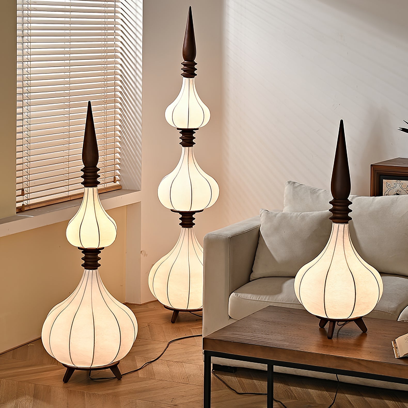 Cetalyra Tiered Gourd Floor Lamp - Letslighting