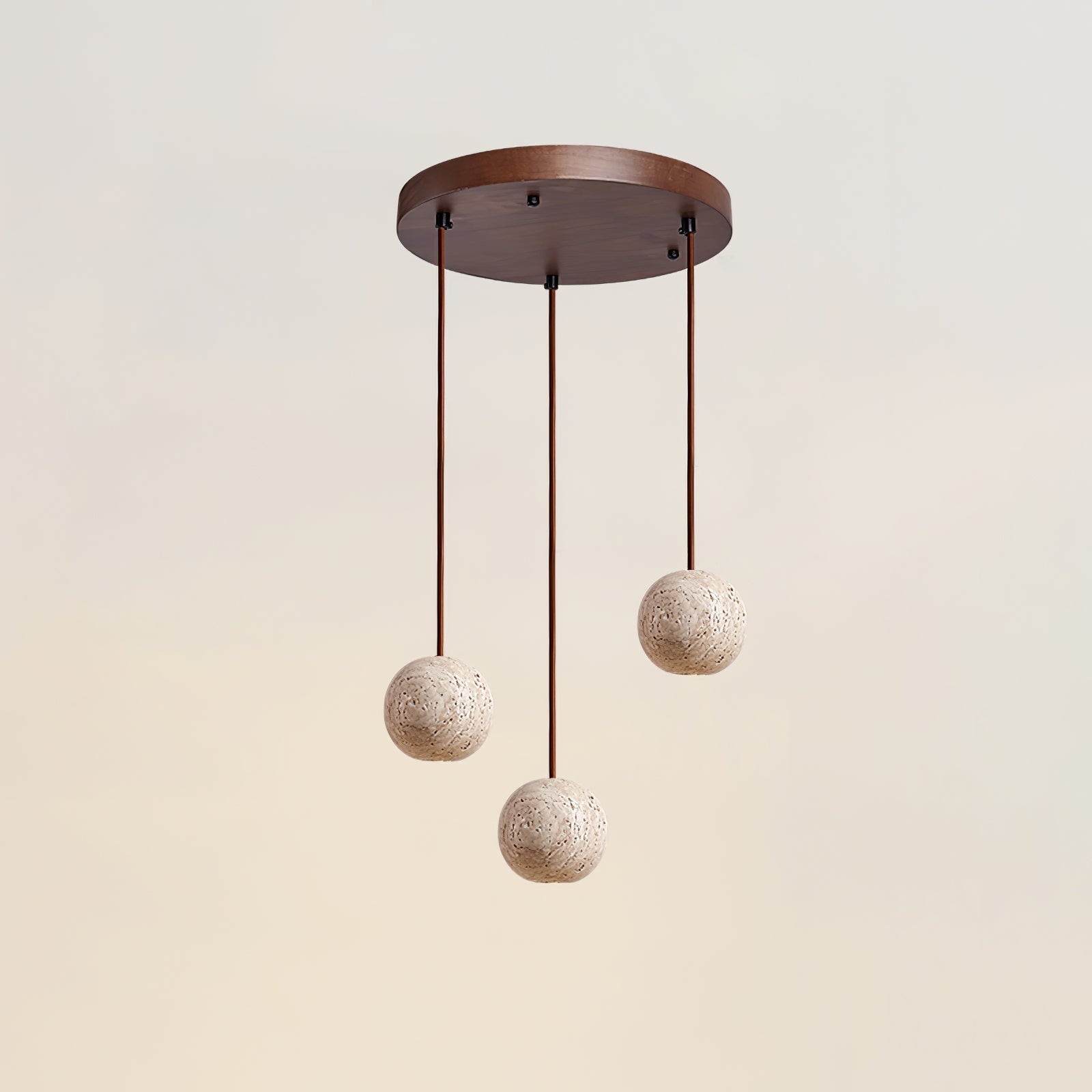 Trio Travertine Pendant Light