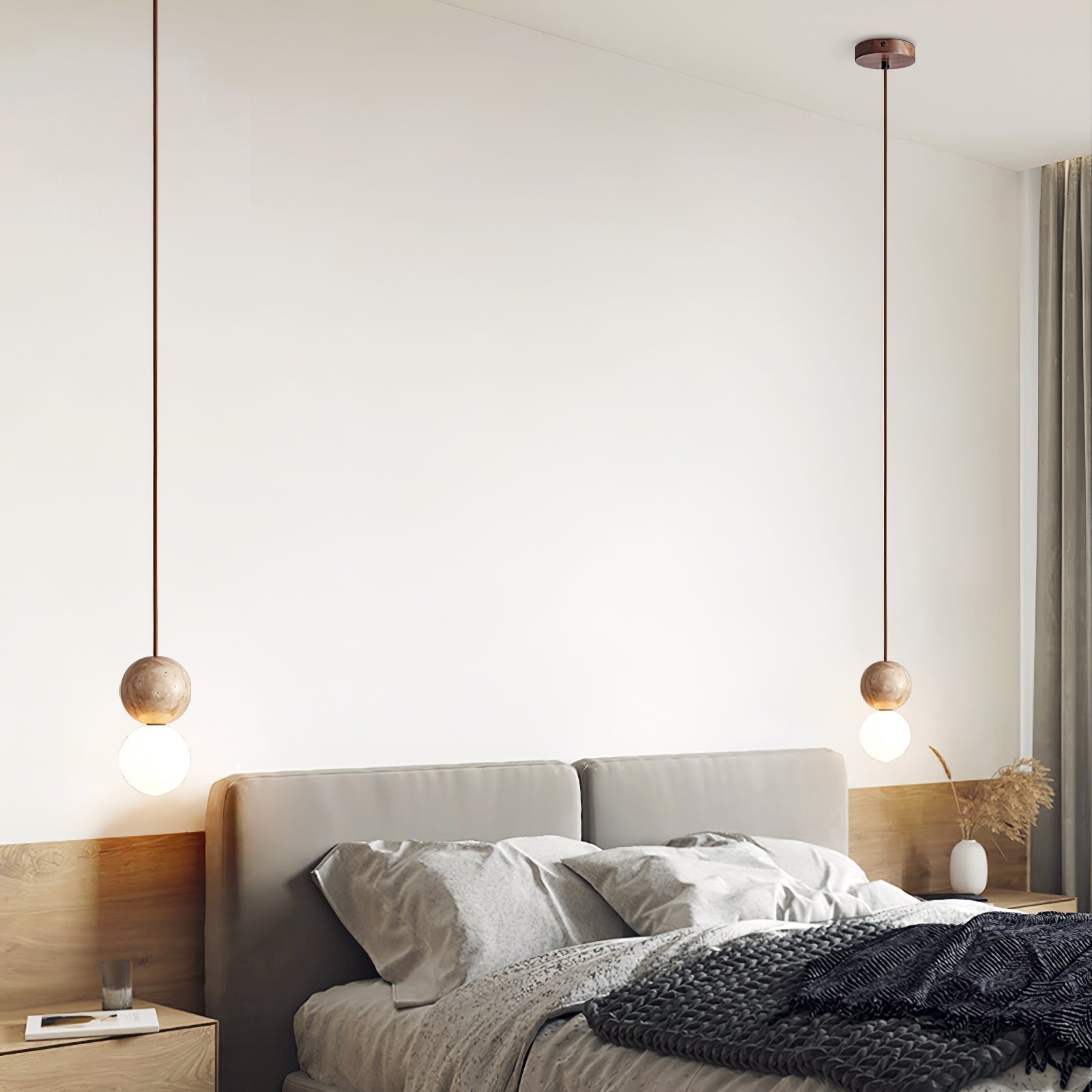 Trio Travertine Pendant Light