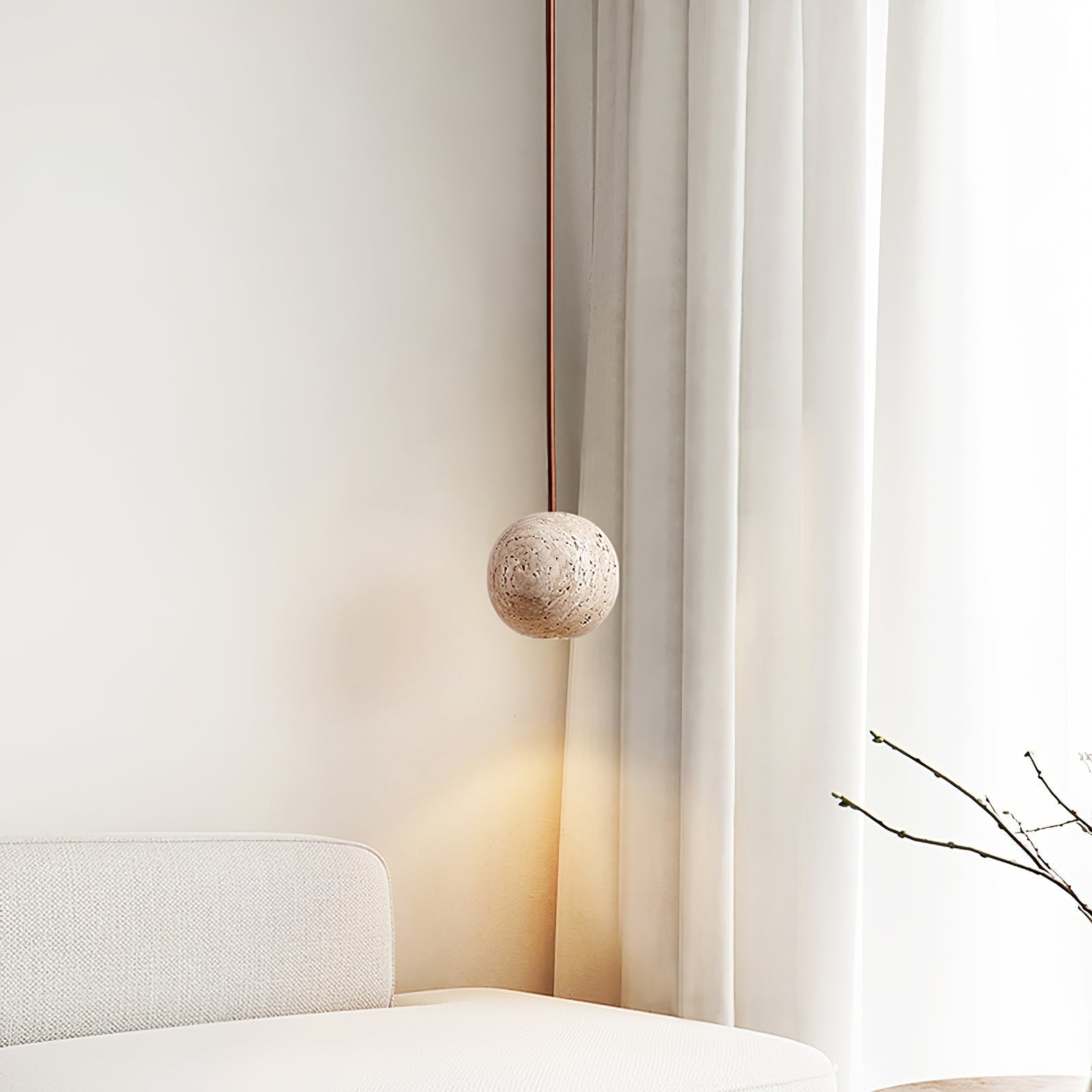 Trio Travertine Pendant Light
