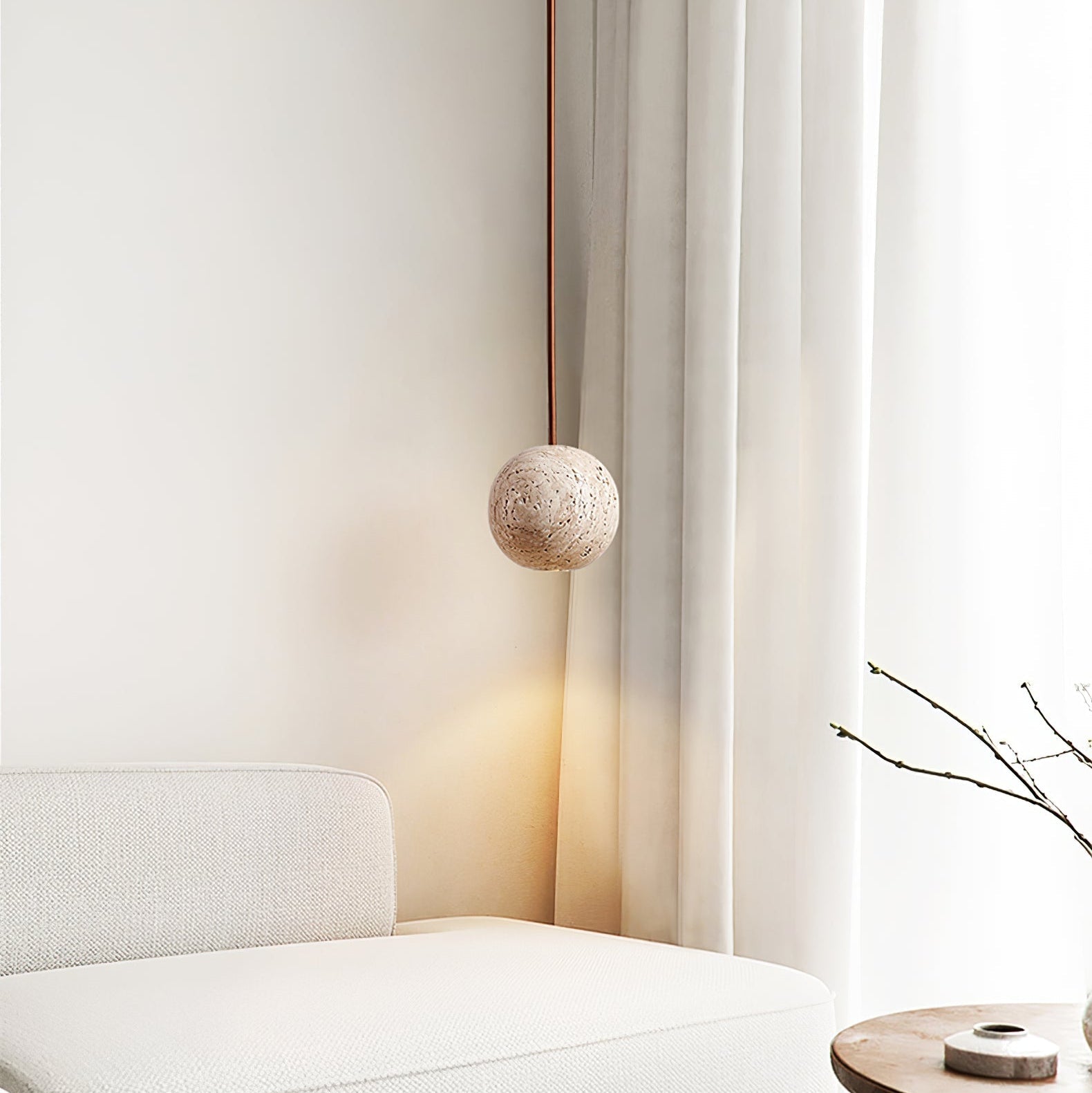 Trio Travertine Pendant Light