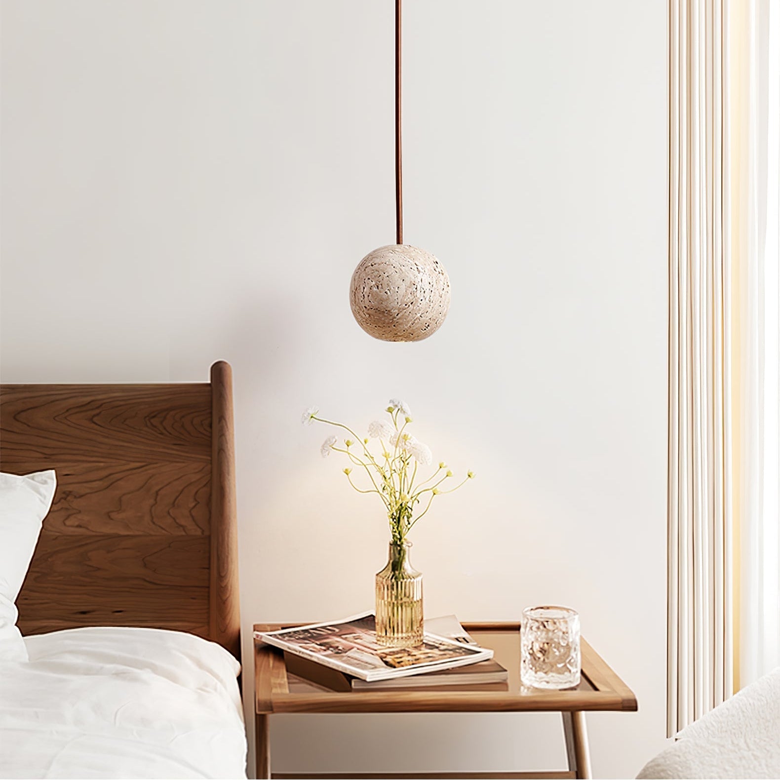Trio Travertine Pendant Light