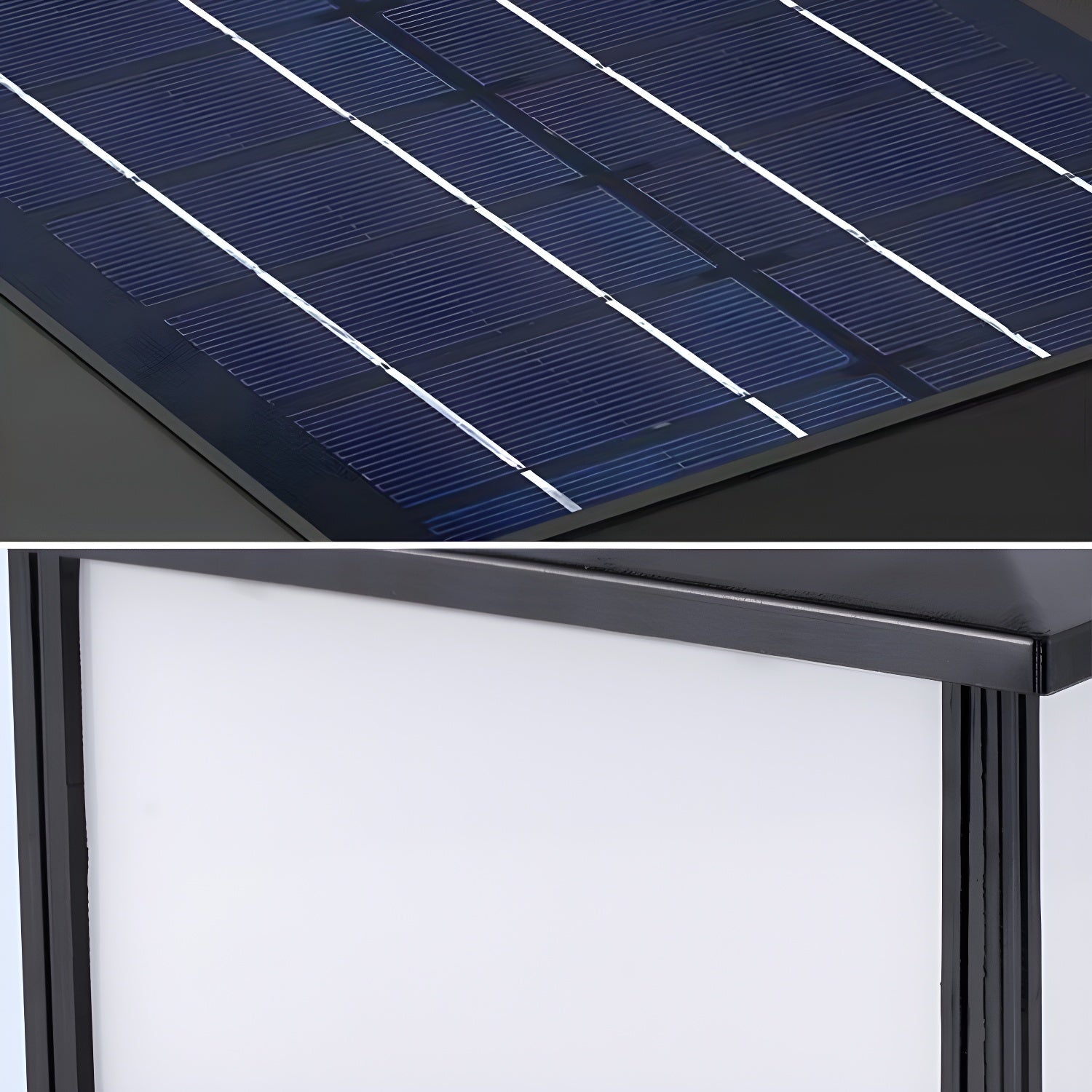 Ray Pavilion-style Square Solar Outdoor Post Light - Letslighting