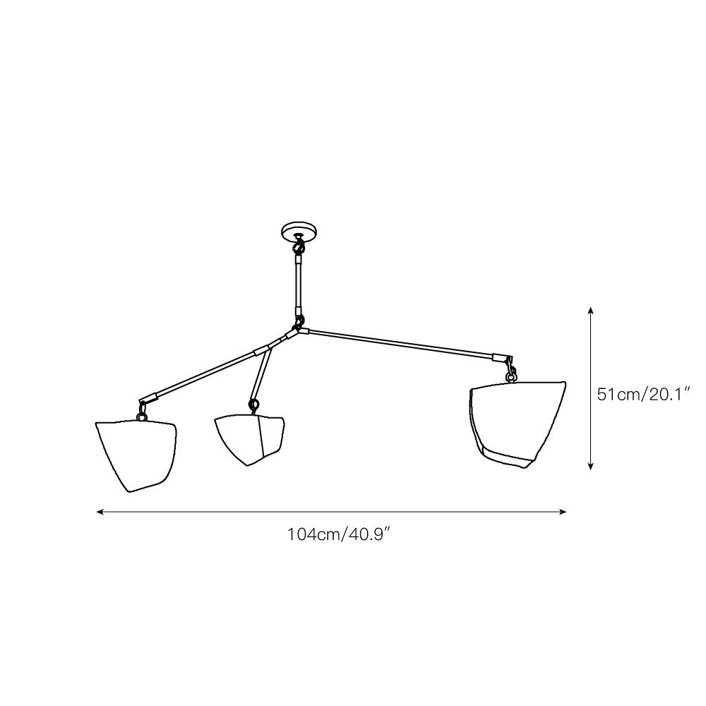 Iris Mobile Individual Creativity Brass Ceramics Chandelier - Letslighting