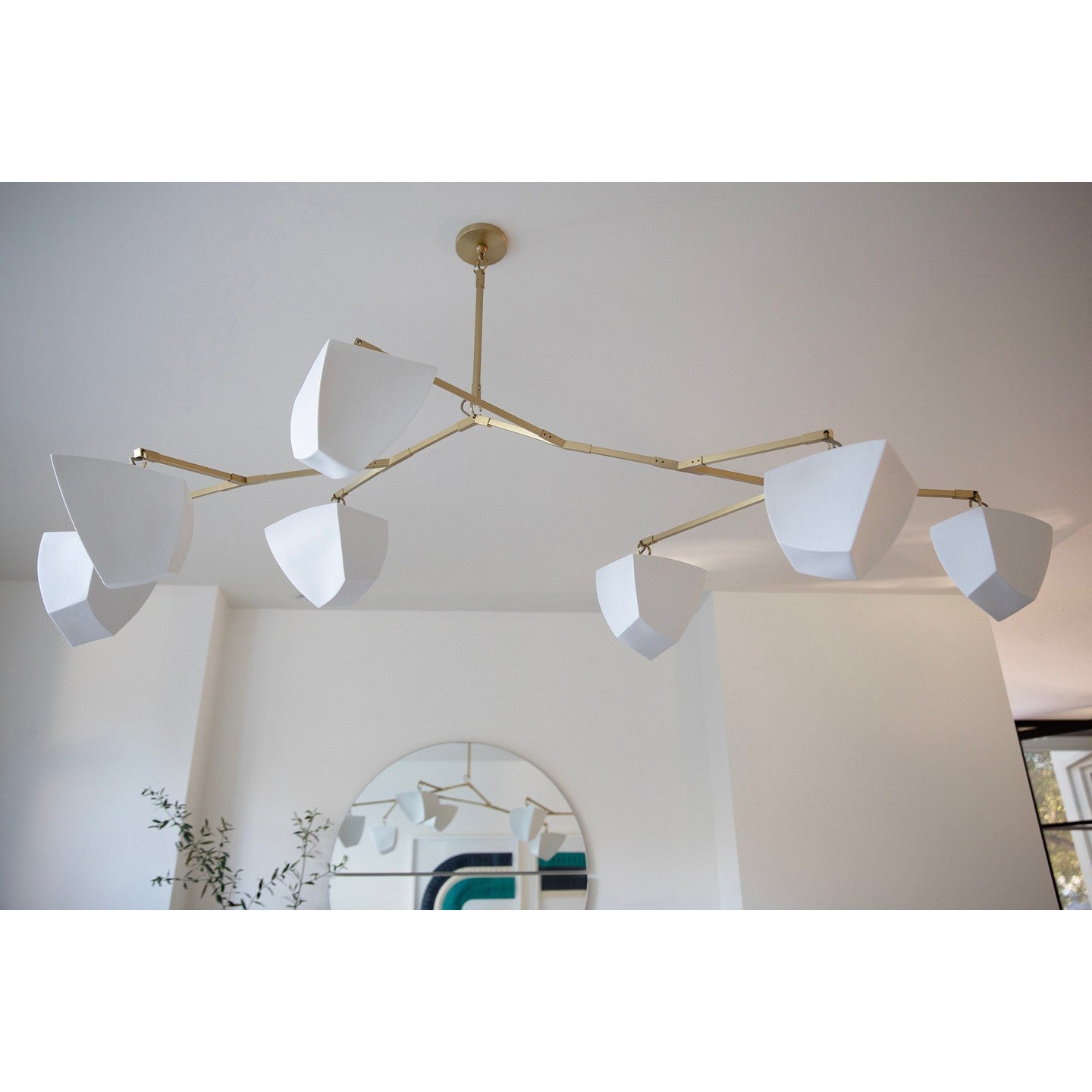 Iris Mobile Individual Creativity Brass Ceramics Chandelier - Letslighting