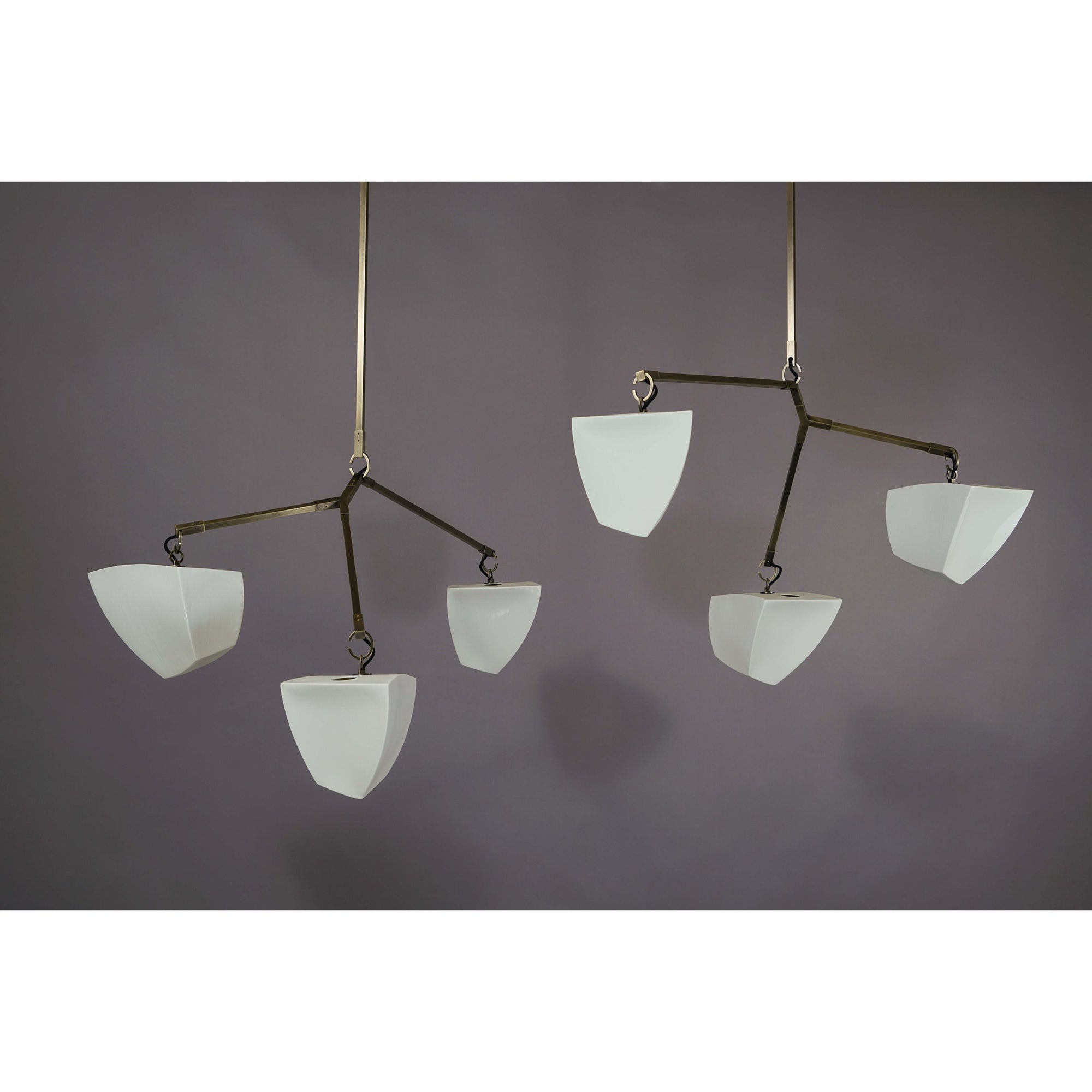 Iris Mobile Individual Creativity Brass Ceramics Chandelier - Letslighting