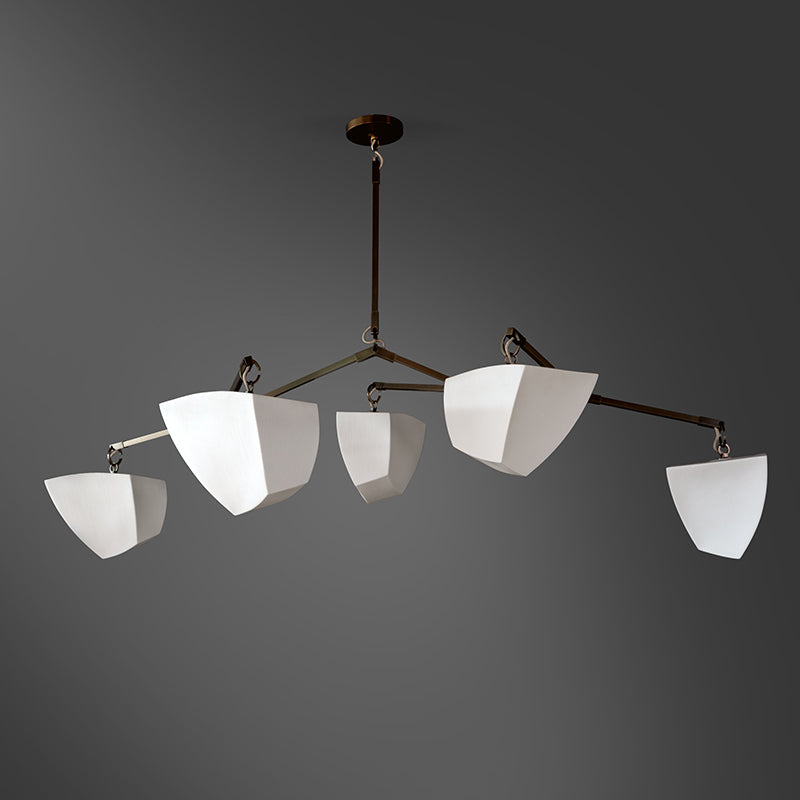 Iris Mobile Individual Creativity Brass Ceramics Chandelier - Letslighting