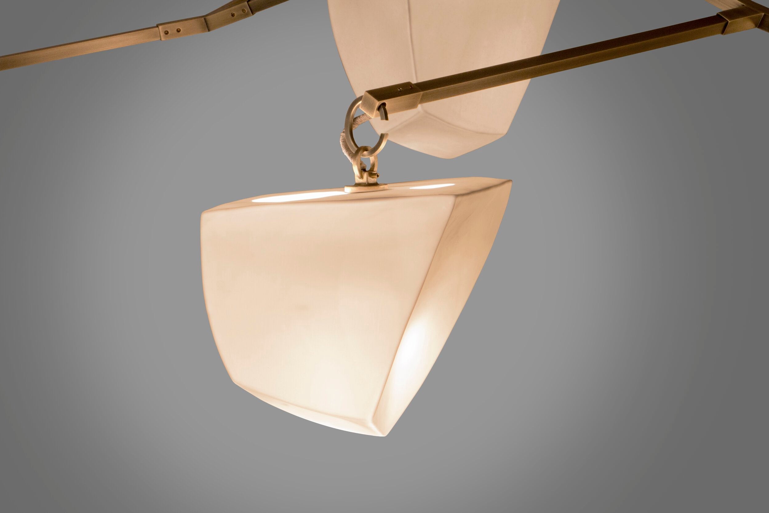 Iris Mobile Individual Creativity Brass Ceramics Chandelier - Letslighting