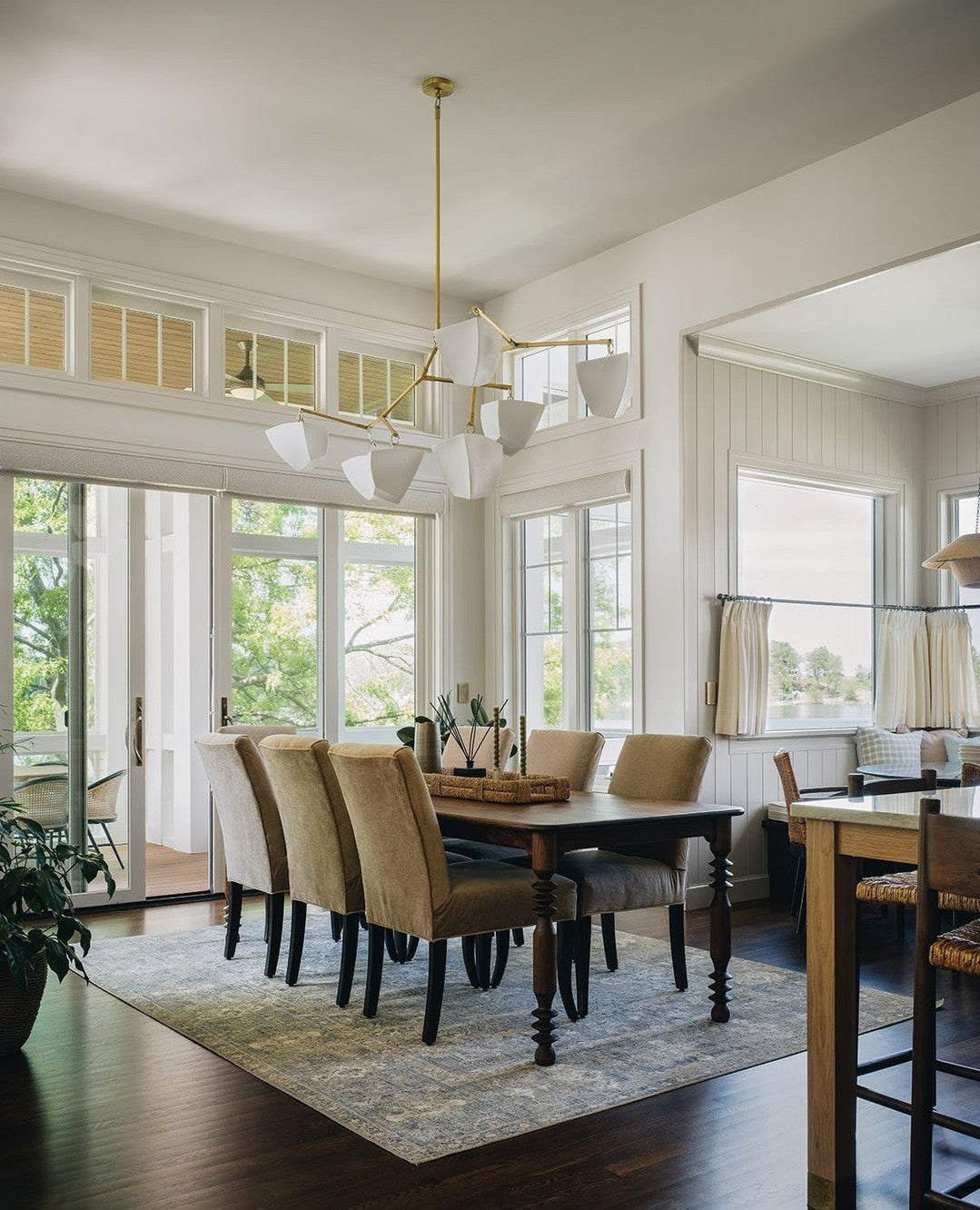 Iris Mobile Individual Creativity Brass Ceramics Chandelier - Letslighting