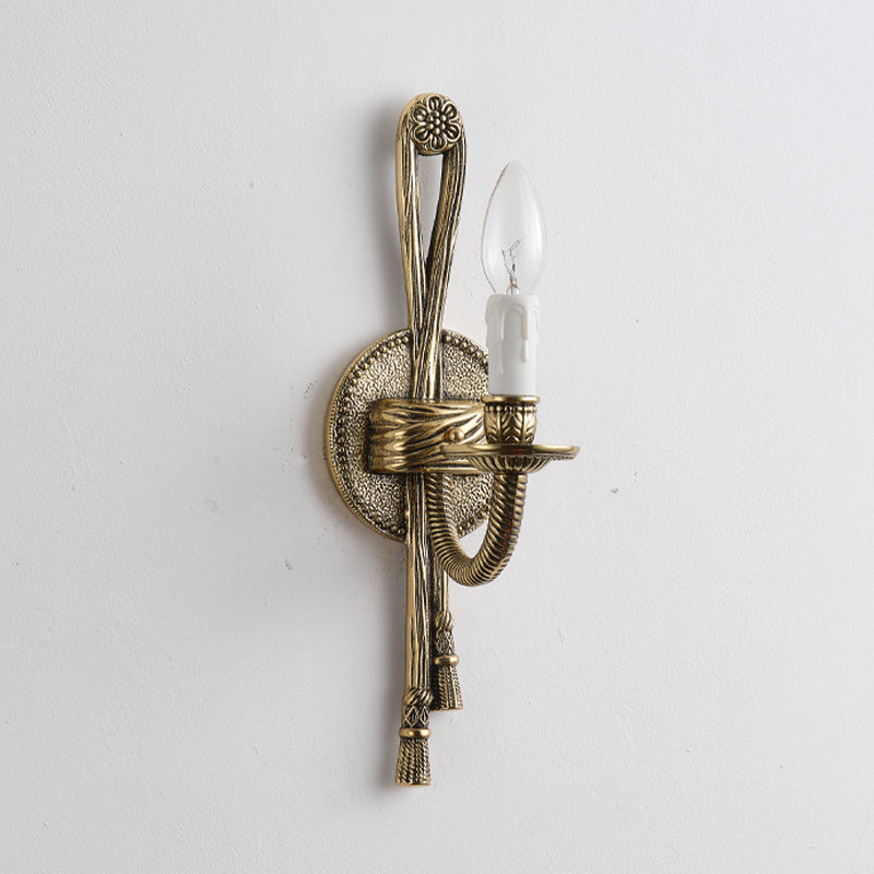 Juno Vintage Industrial Brass Sconce Wall Lamp - Letslighting
