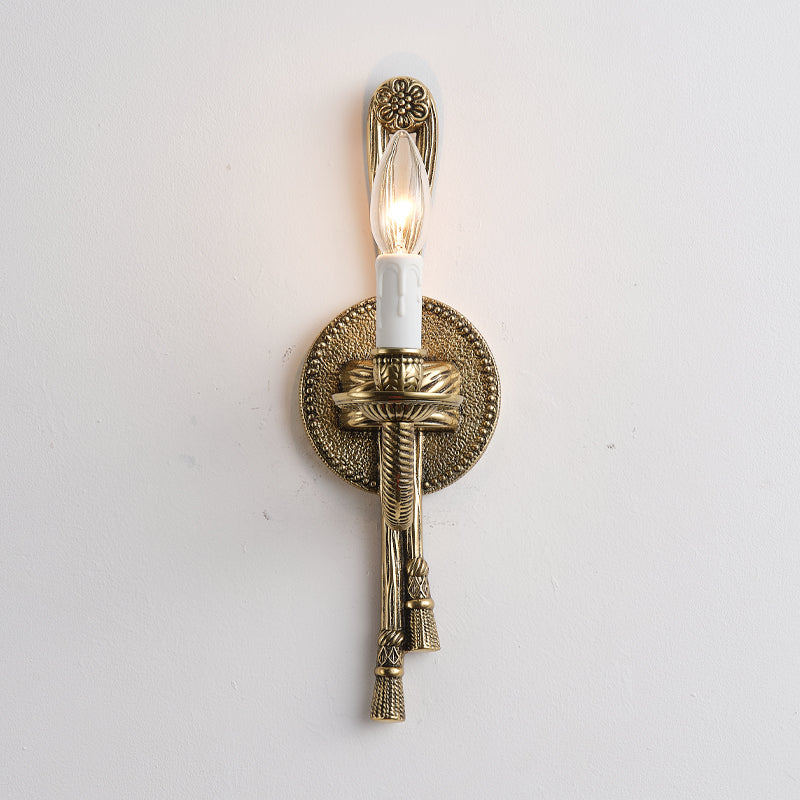 Juno Vintage Industrial Brass Sconce Wall Lamp - Letslighting