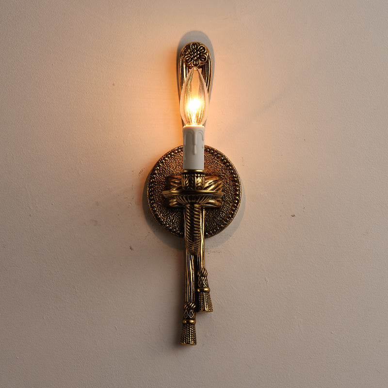 Juno Vintage Industrial Brass Sconce Wall Lamp - Letslighting