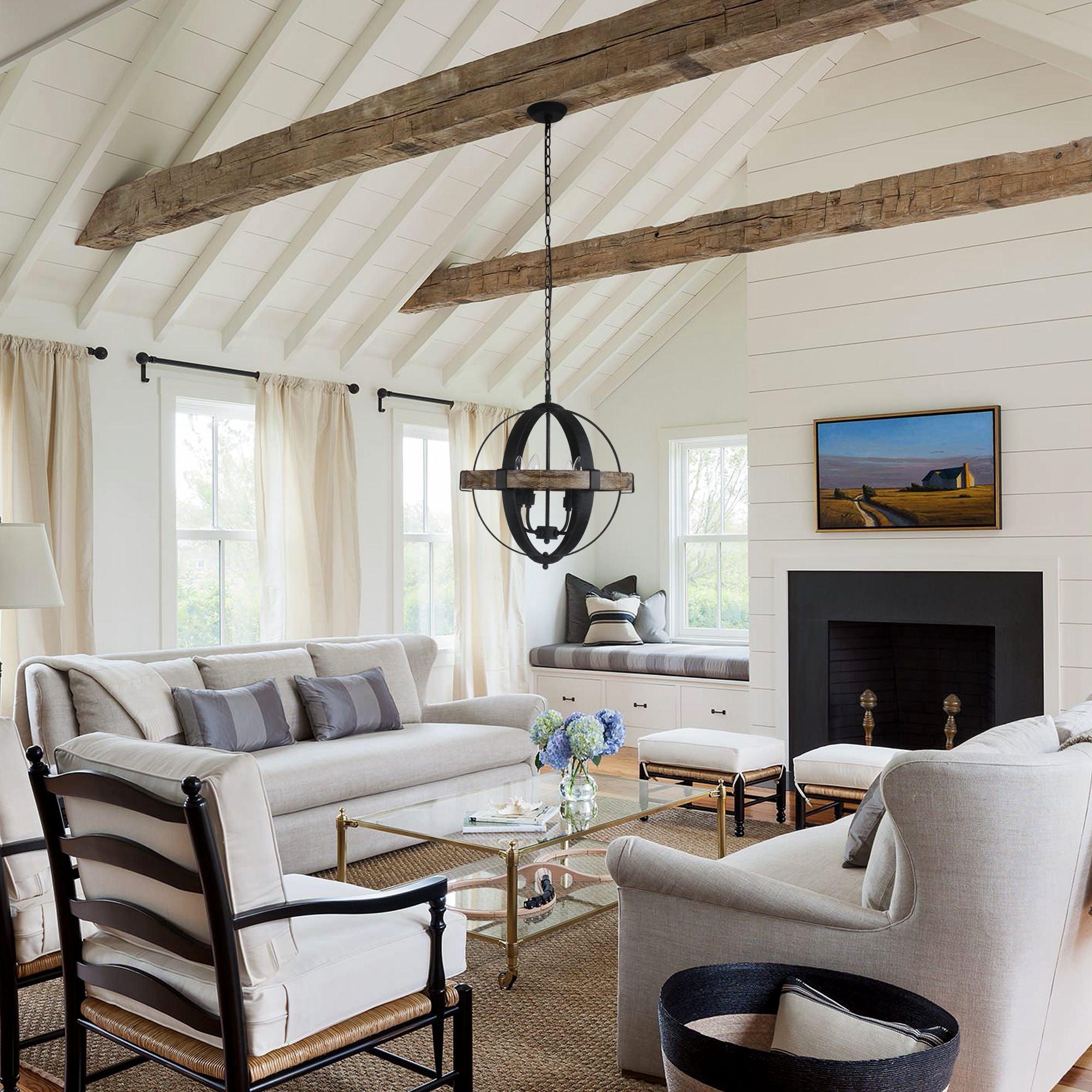 Luxe Vintage Industrial Wooden Pendant Lamp - Letslighting