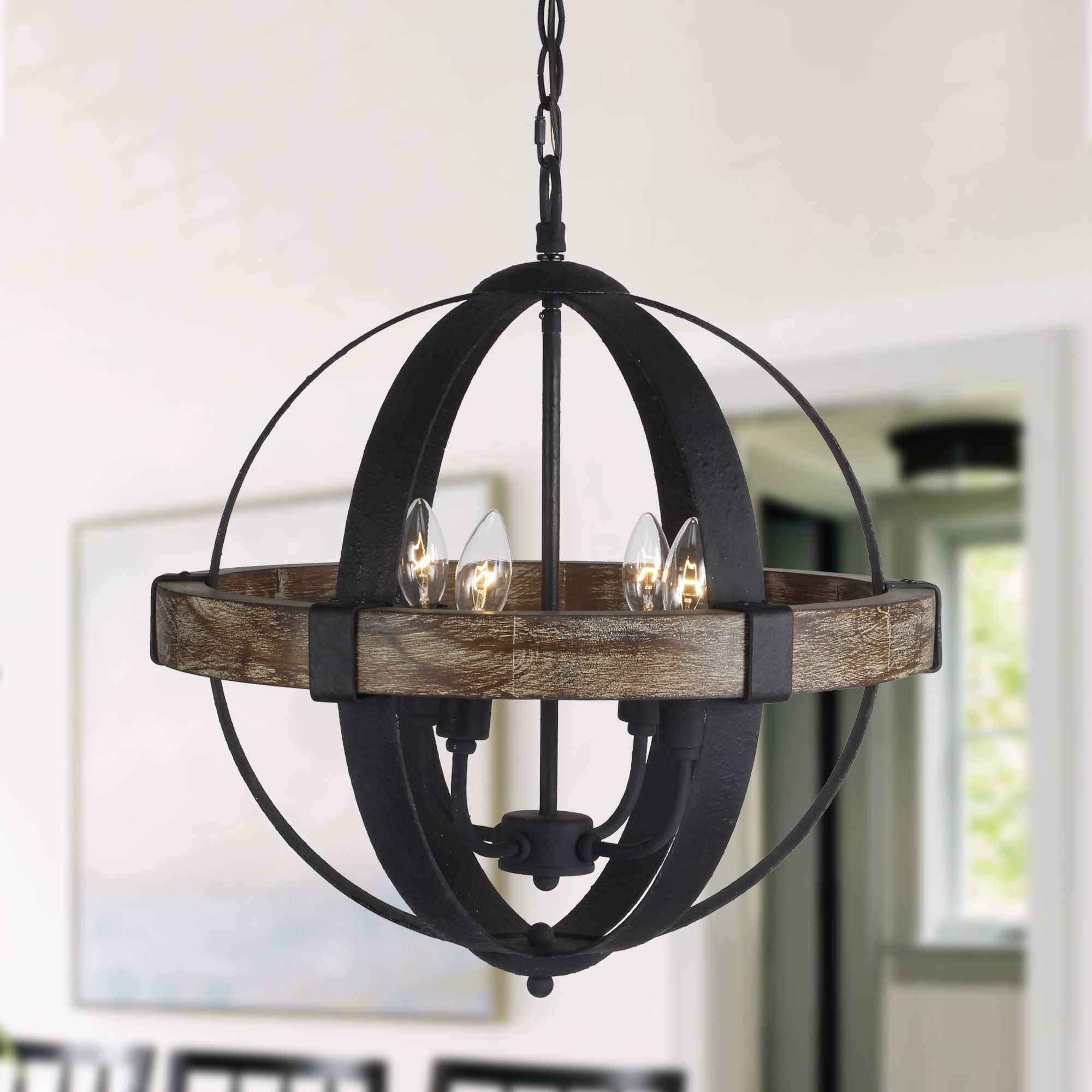 Luxe Vintage Industrial Wooden Pendant Lamp - Letslighting