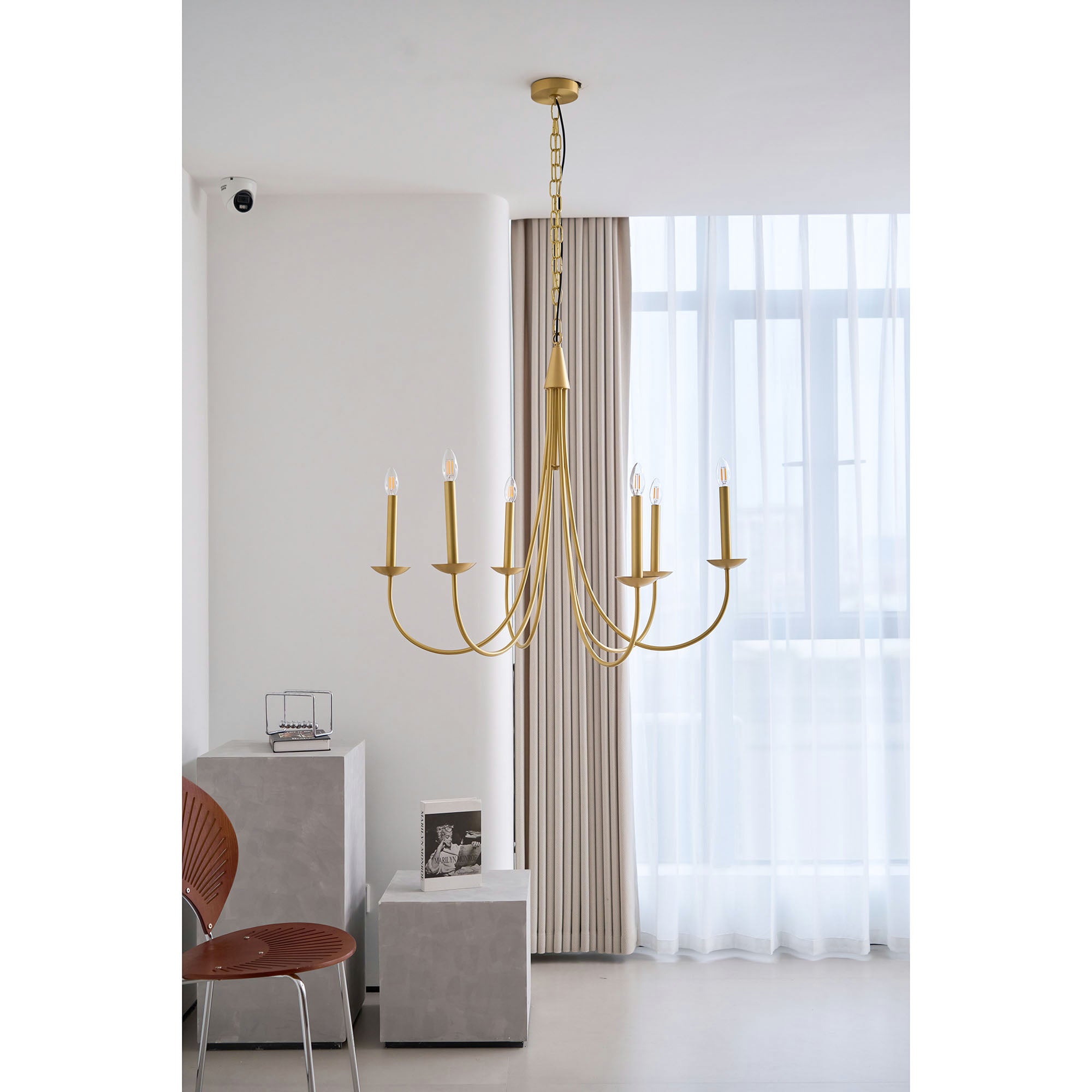 Nectar Vintage Industrial Brass Chandelier - Letslighting