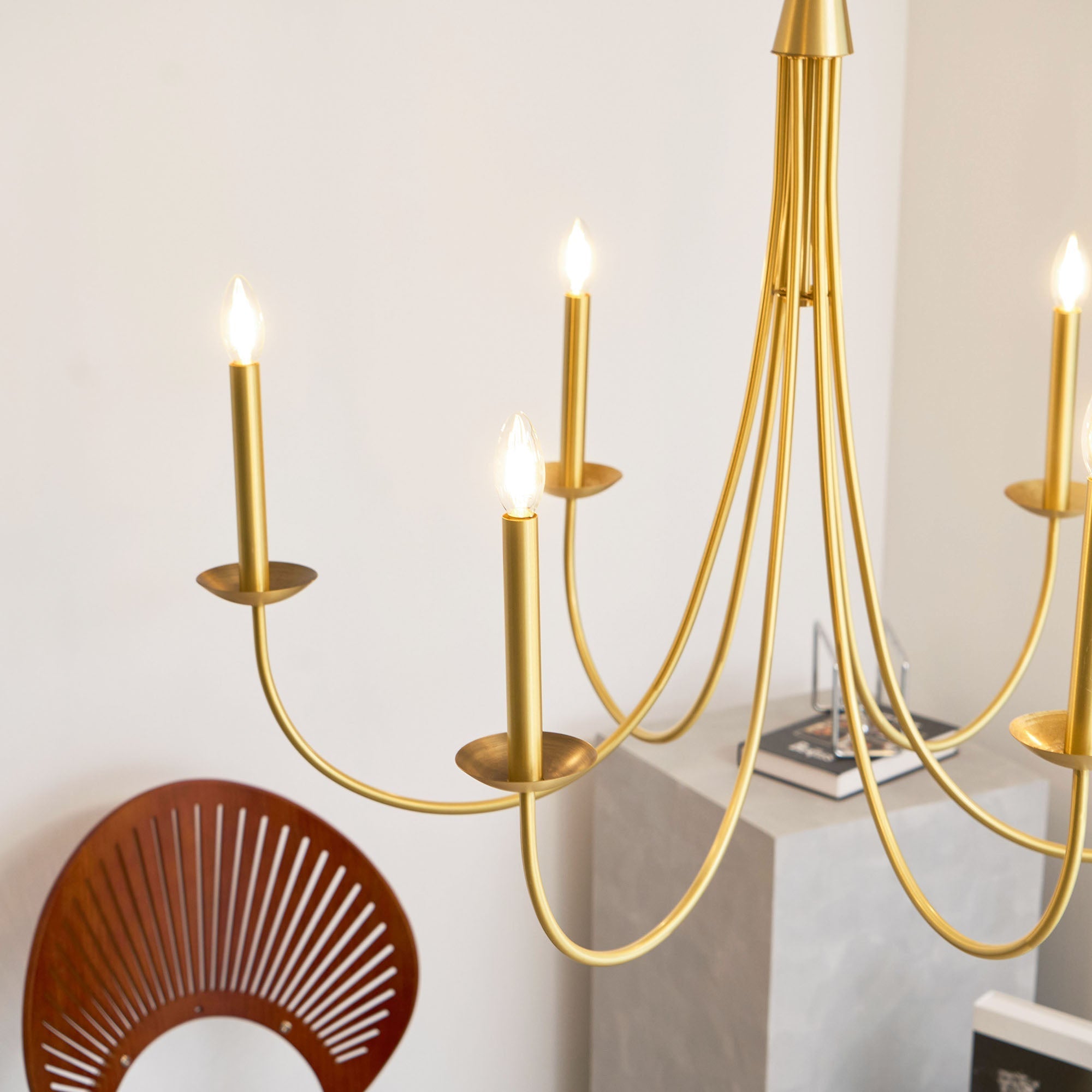 Nectar Vintage Industrial Brass Chandelier - Letslighting