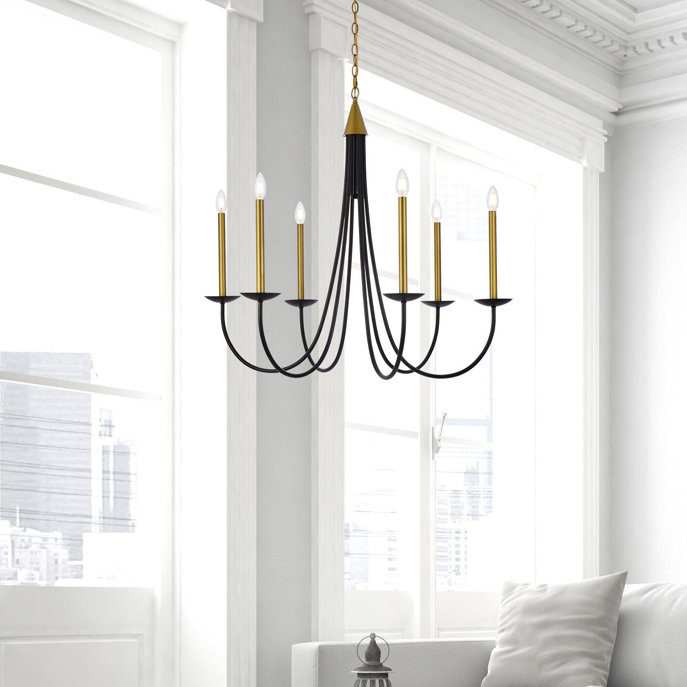 Nectar Vintage Industrial Brass Chandelier - Letslighting