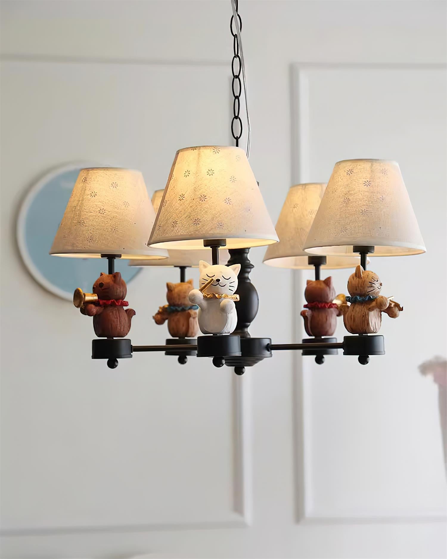 Cat Symphony Chandelier Playful Feline Orchestra - Letslighting