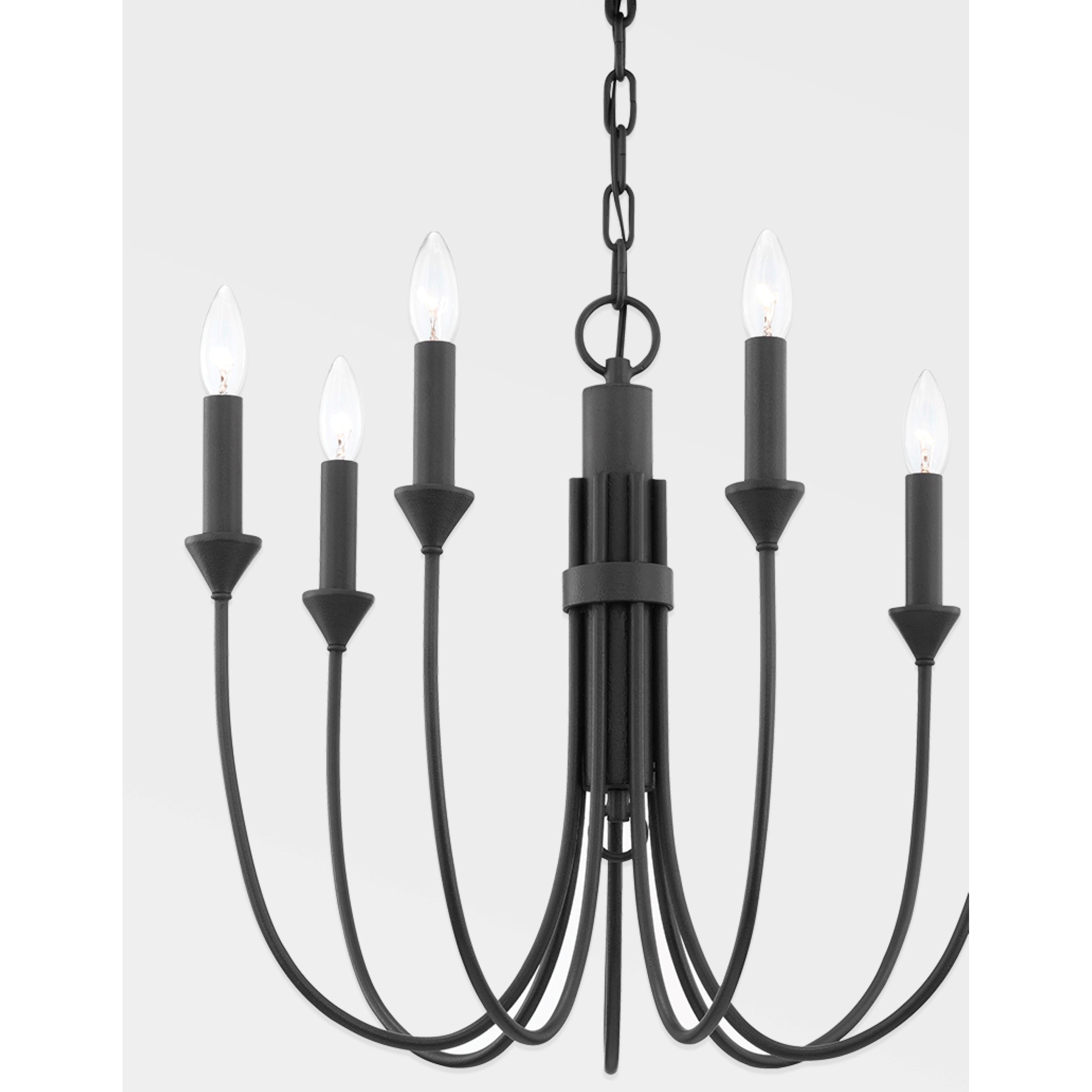 Onyx Vintage Industrial Black Chandelier - Letslighting