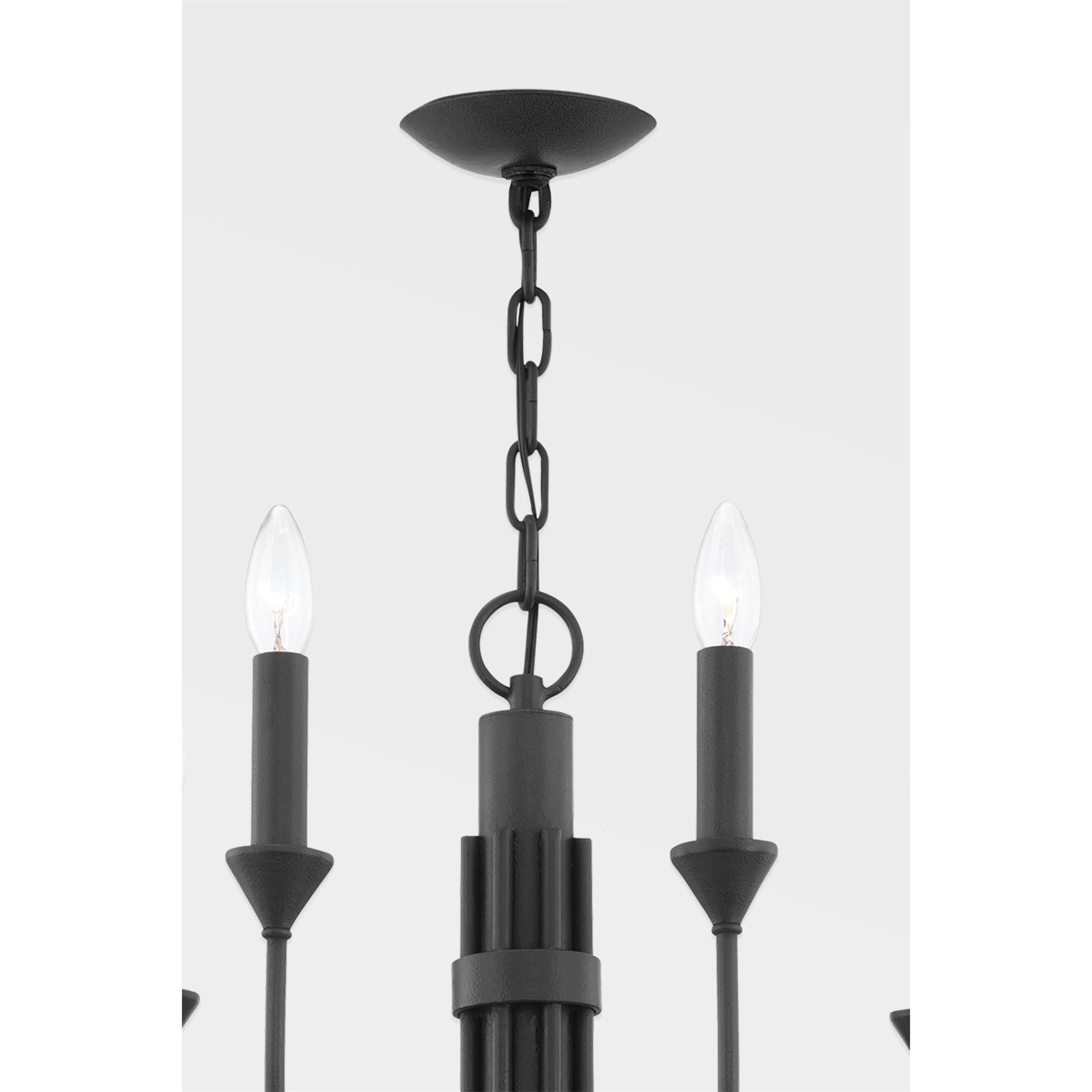 Onyx Vintage Industrial Black Chandelier - Letslighting