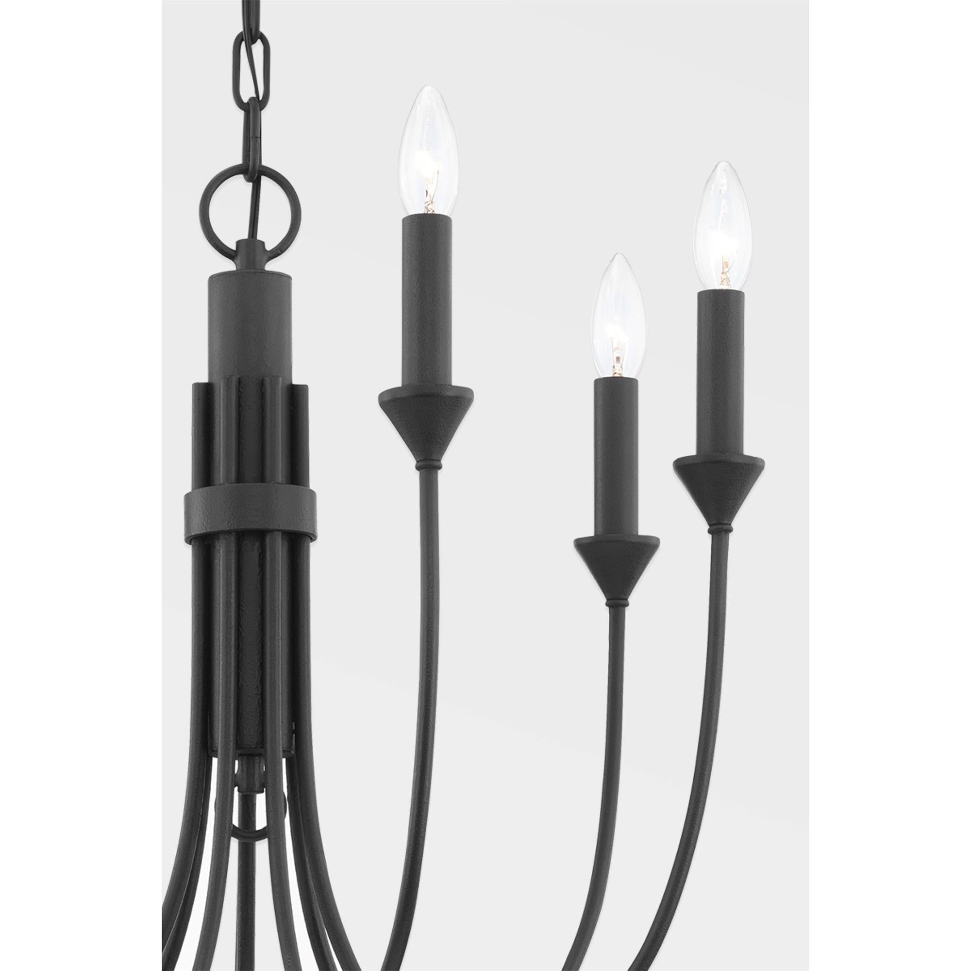 Onyx Vintage Industrial Black Chandelier - Letslighting
