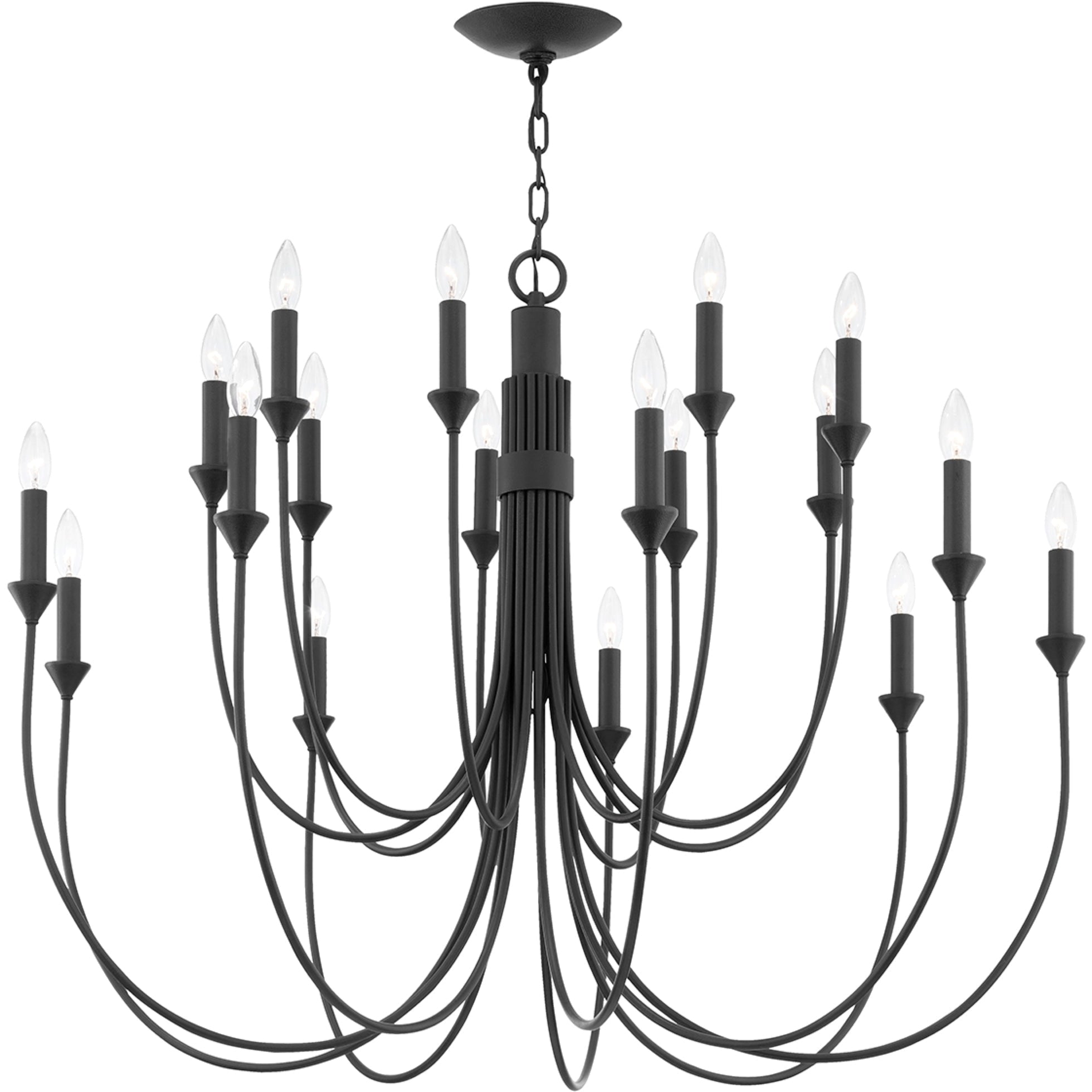 Onyx Vintage Industrial Black Chandelier - Letslighting