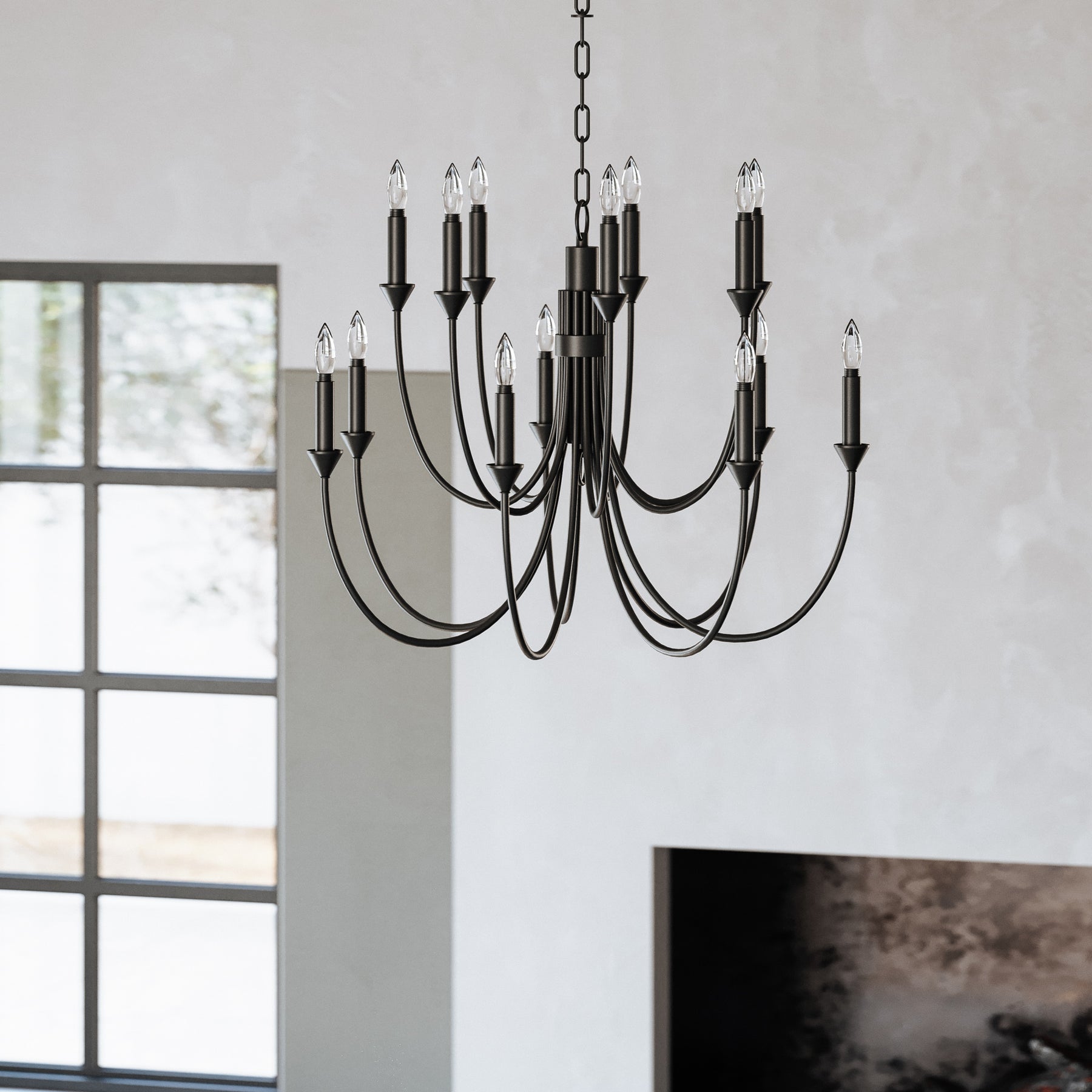 Onyx Vintage Industrial Black Chandelier - Letslighting